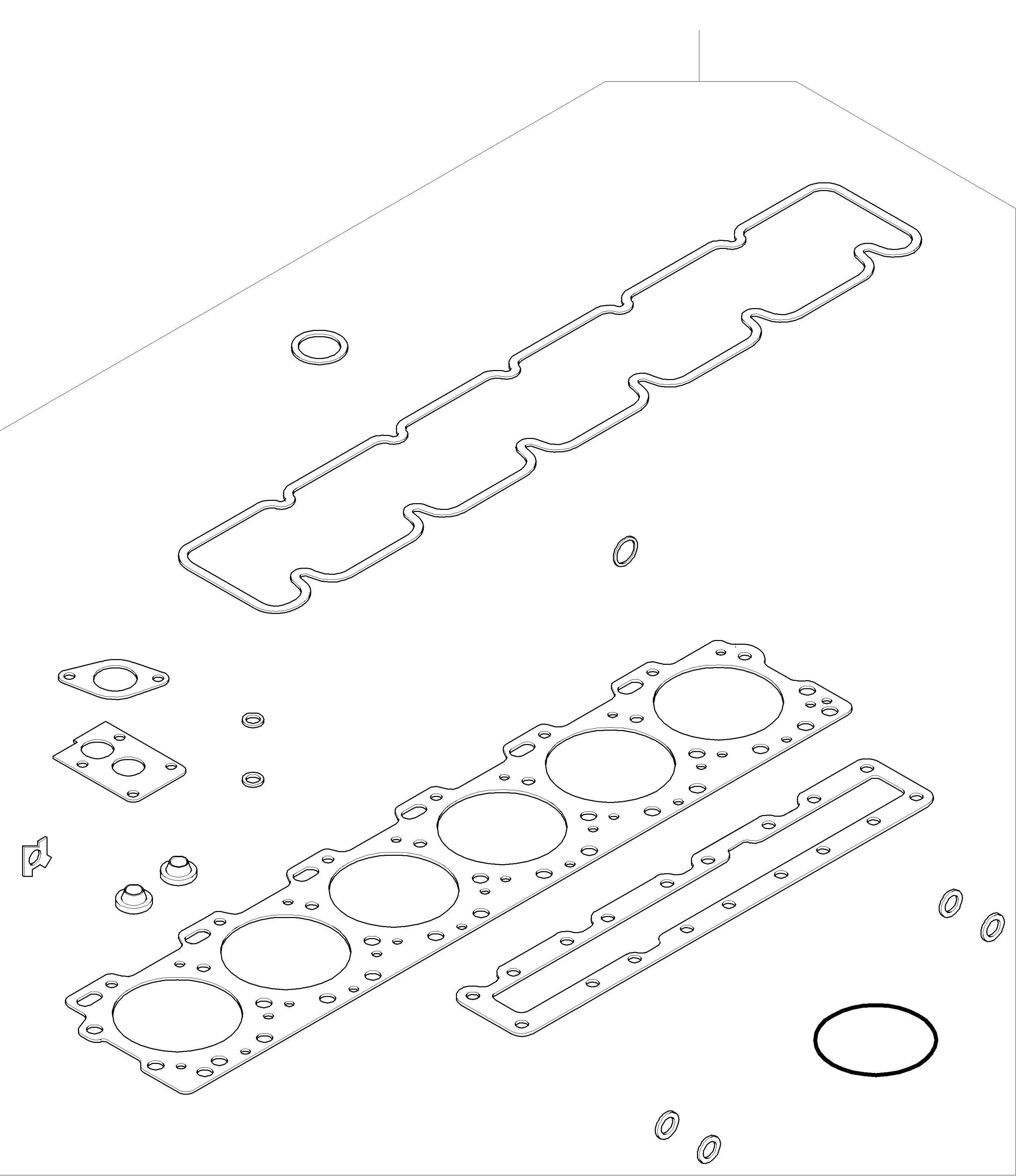 Wheel Loaders Komatsu / WA420-3 active S/N WA420H30297 - Up(wa420_3a) / GASKET KIT, CYLINDER HEAD(01-06 : GJ2K1754)