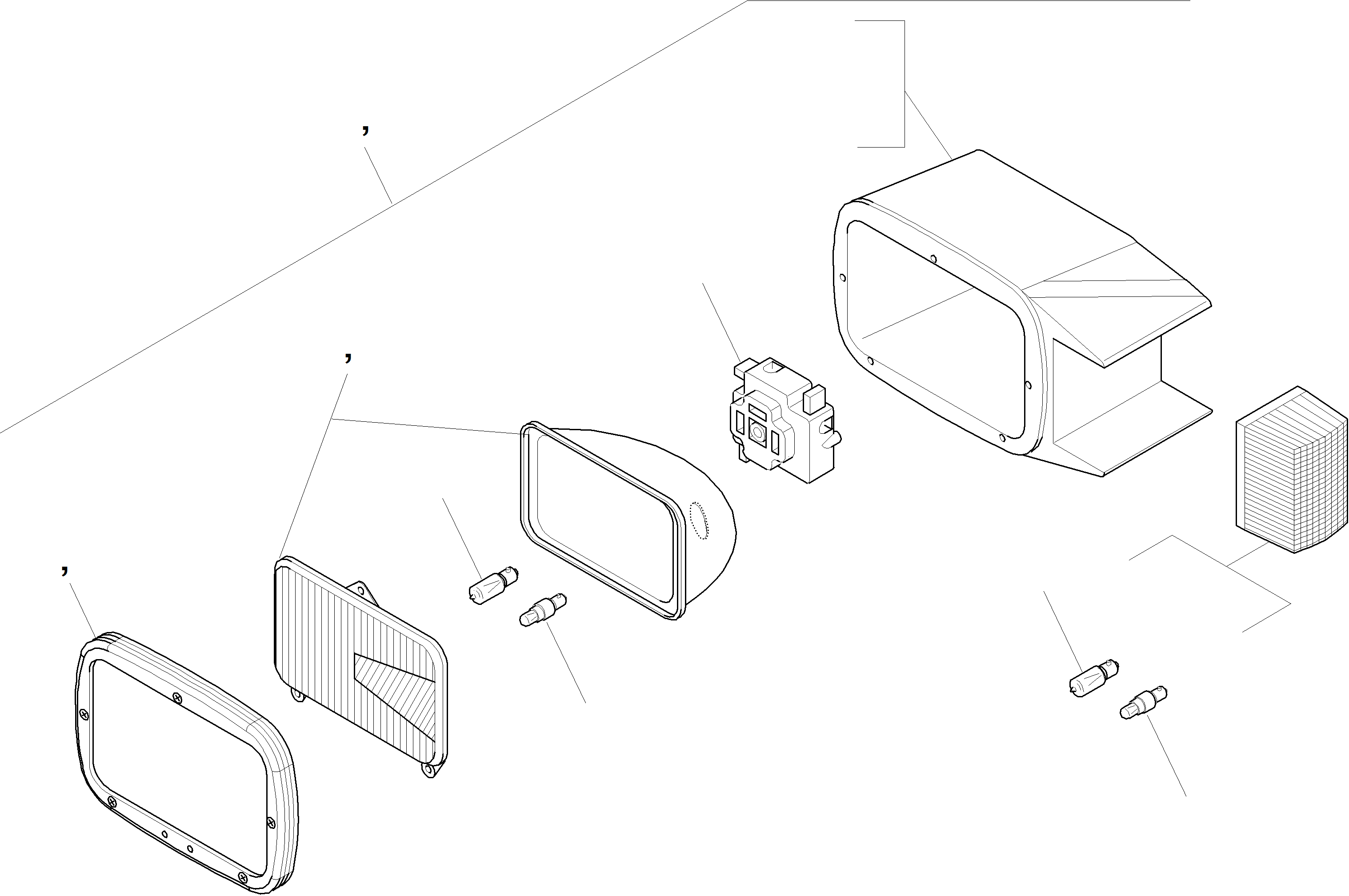 Wheel Loaders Komatsu / WA420-3 active S/N WA420H30297 - Up(wa420_3a) / ELECTRIC SYSTEM, LIGHTING UNIT(03-56|b : GJ2K1775)