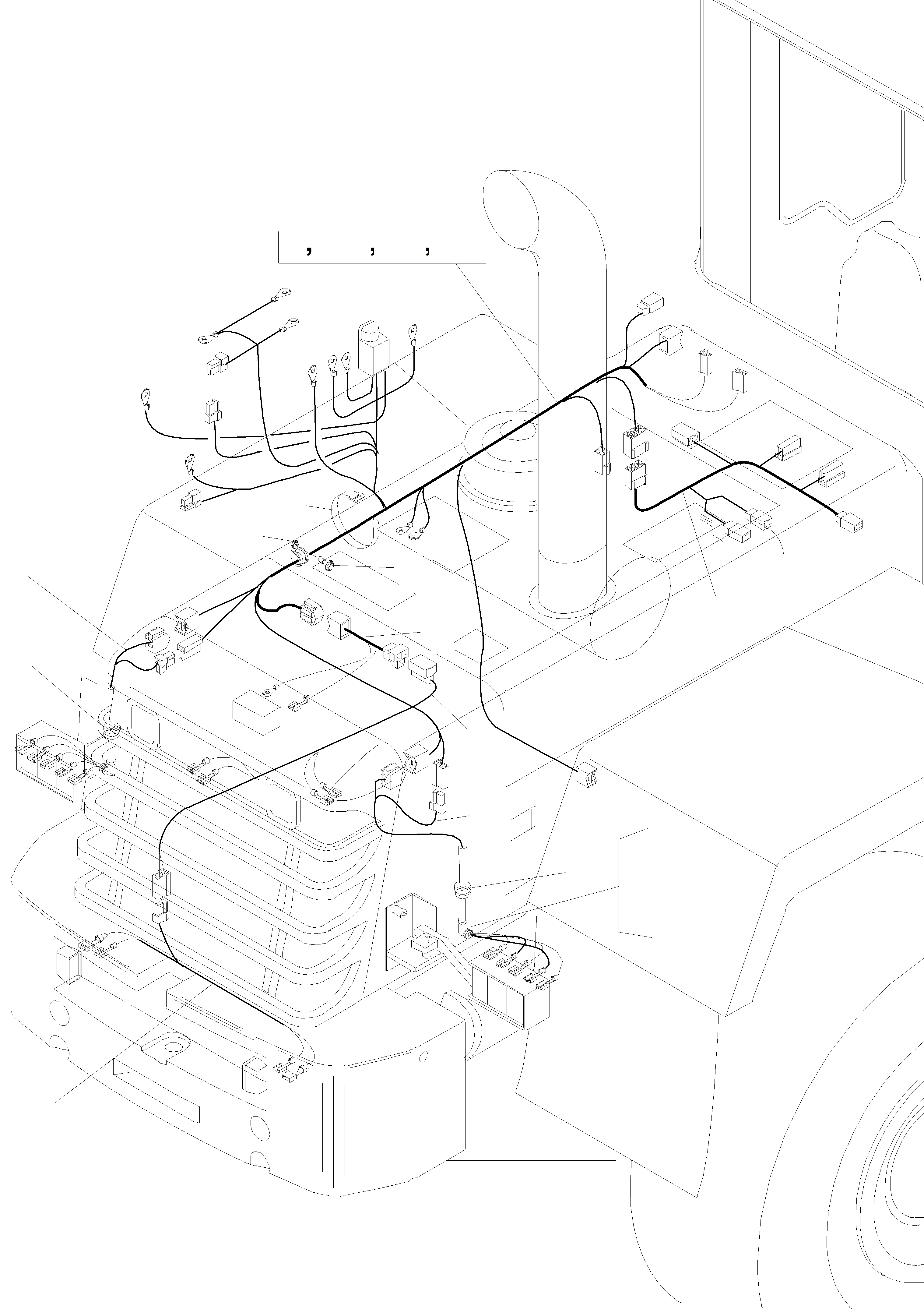Wheel Loaders Komatsu / WA420-3 active S/N WA420H30297 - Up(wa420_3a) / ELECTRIC SYSTEM, REAR FRAME(03-61|a : GJ2K1777)