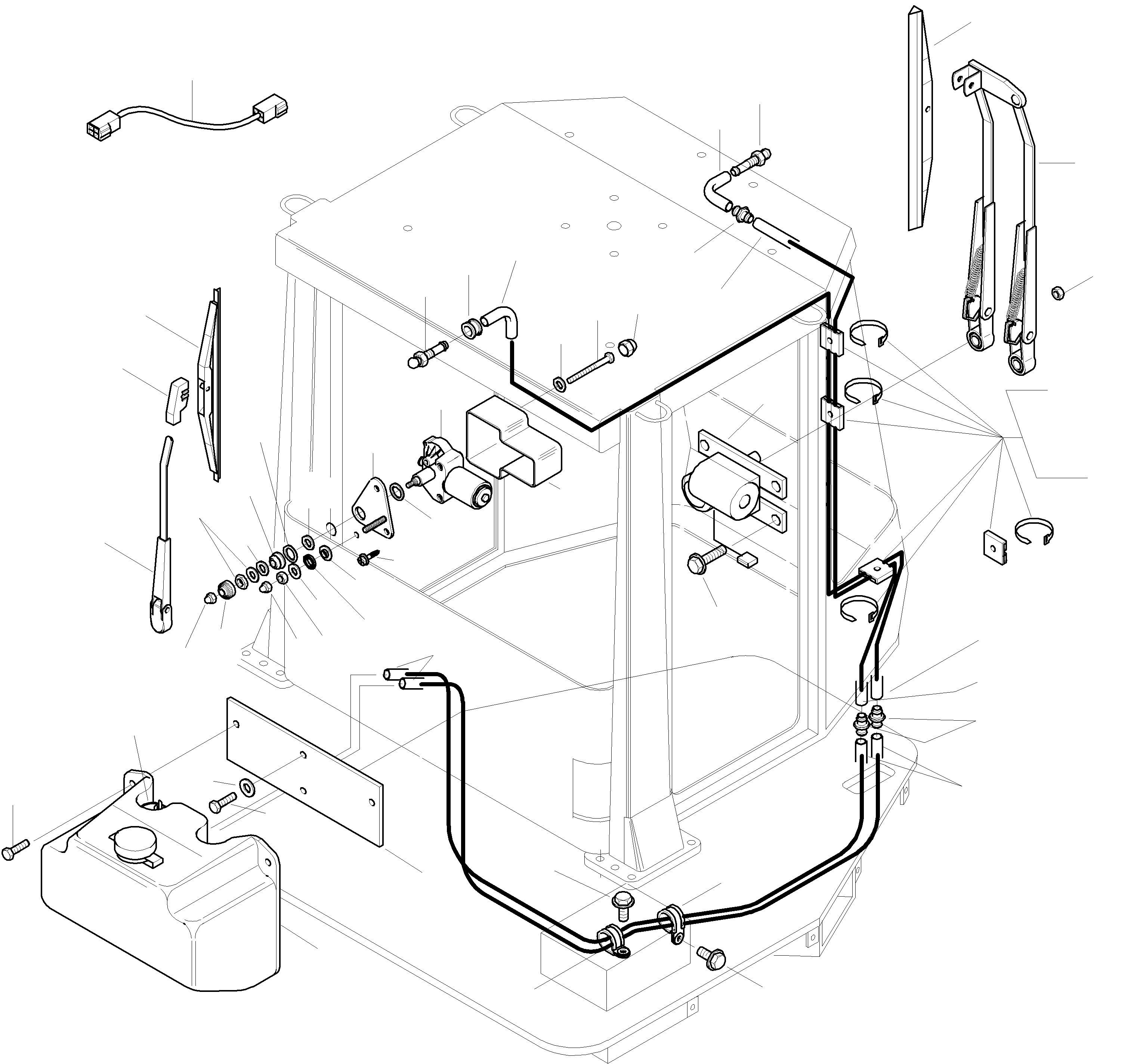 Wheel Loaders Komatsu / WA420-3 active S/N WA420H30297 - Up(wa420_3a) / WINDSHIELD-WIPER - WASHER SYSTEM(03-66 : GJ2K1788)