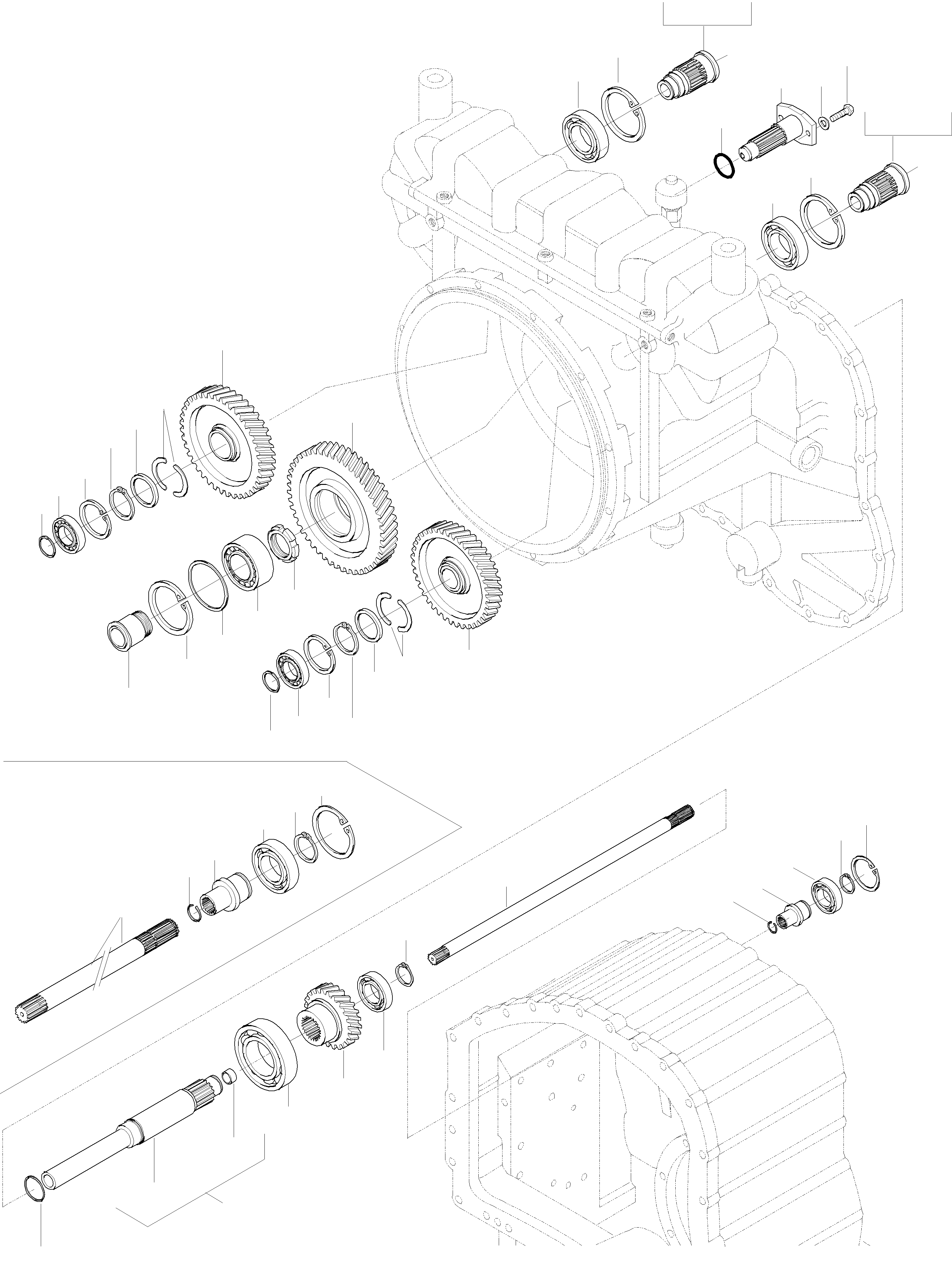 Wheel Loaders Komatsu / WA420-3 active S/N WA420H30297 - Up(wa420_3a) / GEARS AND SHAFTS, P. T. O.(04-88|a : GJ2K1851)