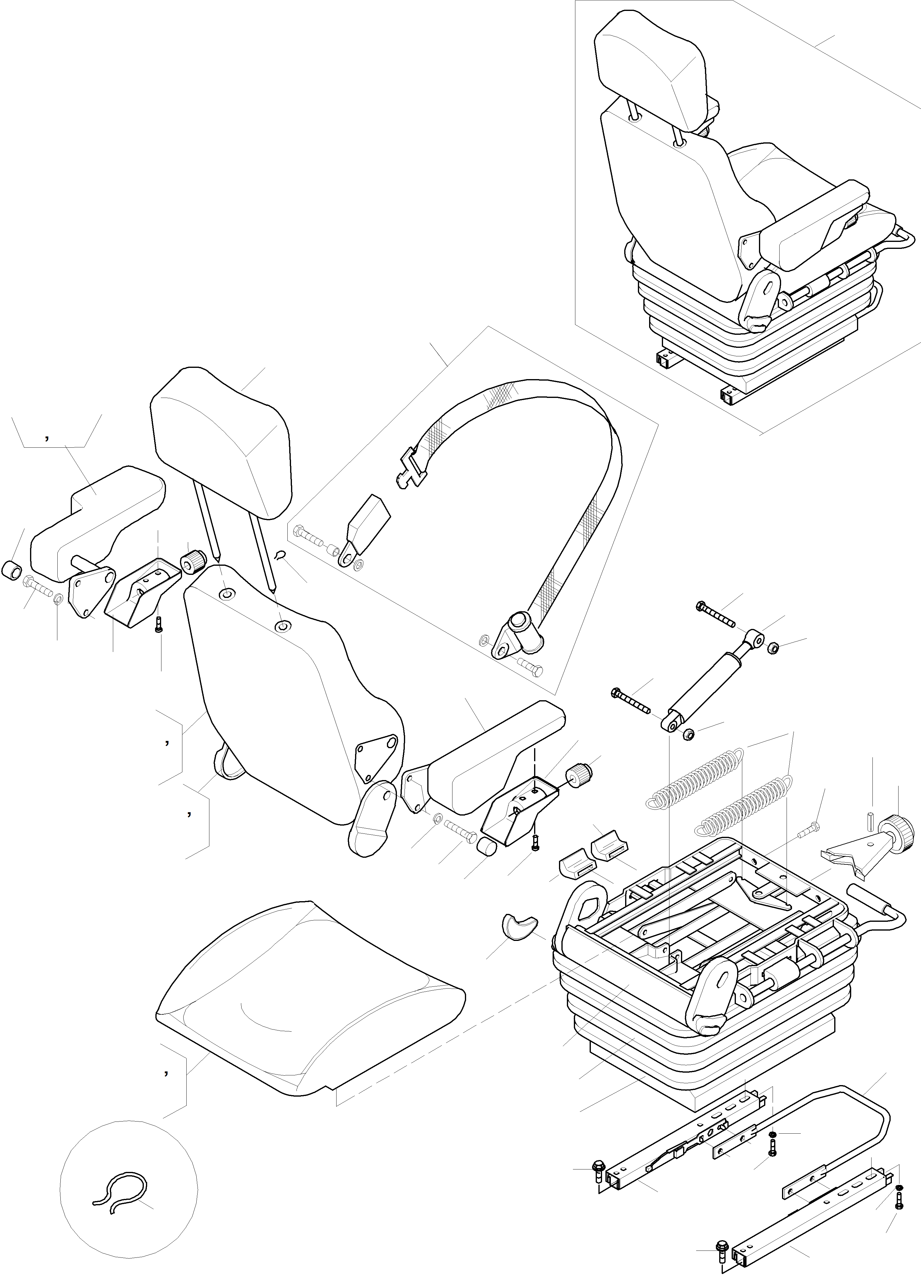 Wheel Loaders Komatsu / WA420-3 active S/N WA420H30297 - Up(wa420_3a) / DRIVERS SEAT, ATTACHING PARTS(11-27|a : GJ2K1968)
