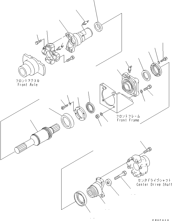Wheel Loaders Komatsu / WA430-6 S/N 65001-65500 (ecot3, For North America)(wa430-0c) / DRIVE SHAFT (FRONT)(#65001-)(150020 : F4200-02A0)