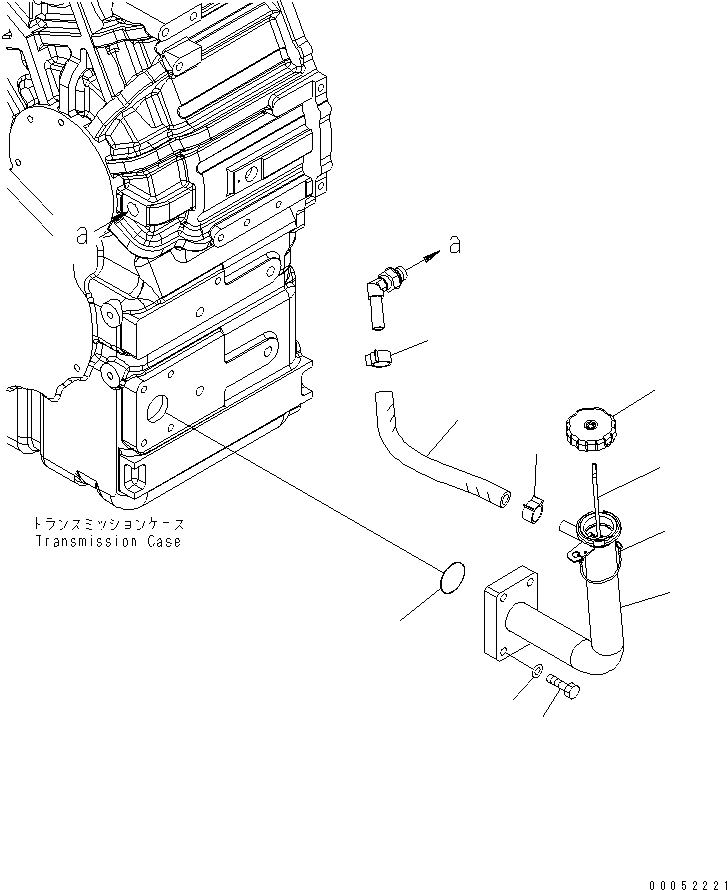 Wheel Loaders Komatsu / WA430-6 S/N 65001-65500 (ecot3, For North America)(wa430-0c) / TORQUE CONVERTER AND TRANSMISSION (FILLER TUBE)(#65001-)(150080 : F4300-04A0)