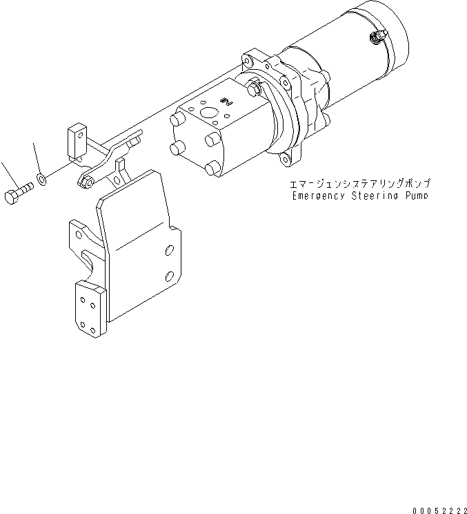 Wheel Loaders Komatsu / WA430-6 S/N 65001-65500 (ecot3, For North America)(wa430-0c) / TORQUE CONVERTER AND TRANSMISSION (MOTOR MOUNTING PARTS) (FOR EMERGENCY STEERING)(#65001-)(150090 : F4300-05A1)