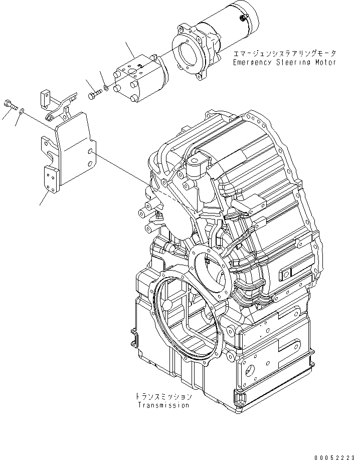 Wheel Loaders Komatsu / WA430-6 S/N 65001-65500 (ecot3, For North America)(wa430-0c) / TORQUE CONVERTER AND TRANSMISSION (HYDRAULIC PUMP AND MOUNTING PARTS) (FOR EMERGENCY STEERING)(#65001-)(150100 : F4300-06A1)