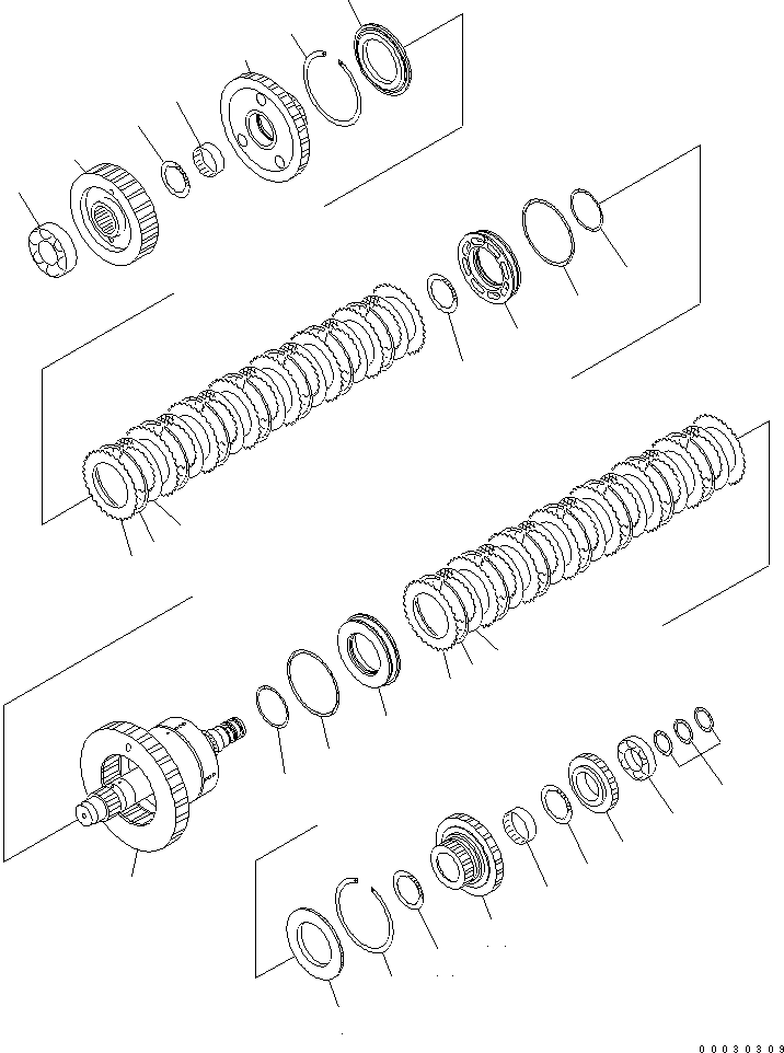 Wheel Loaders Komatsu / WA430-6 S/N 65001-65500 (ecot3, For North America)(wa430-0c) / TRANSMISSION (2ND AND 3RD CLUTCH)(#65001-)(150180 : F4350-54A0)