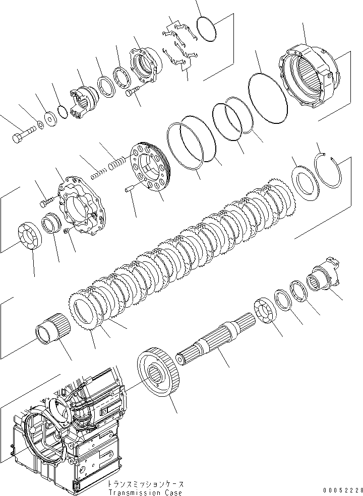 Wheel Loaders Komatsu / WA430-6 S/N 65001-65500 (ecot3, For North America)(wa430-0c) / TRANSMISSION (OUTPUT SHAFT)(#65001-)(150190 : F4350-55A0)