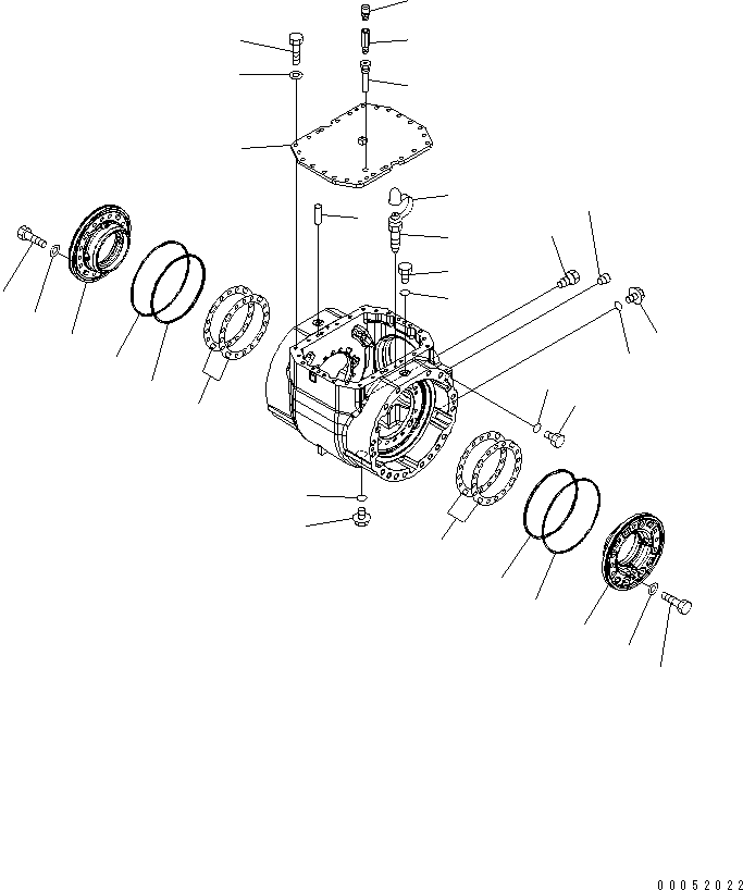 Wheel Loaders Komatsu / WA430-6 S/N 65001-65500 (ecot3, For North America)(wa430-0c) / FRONT AXLE (AXLE HOUSING ACCESSORY)(#65001-)(150430 : F4400-55A0)
