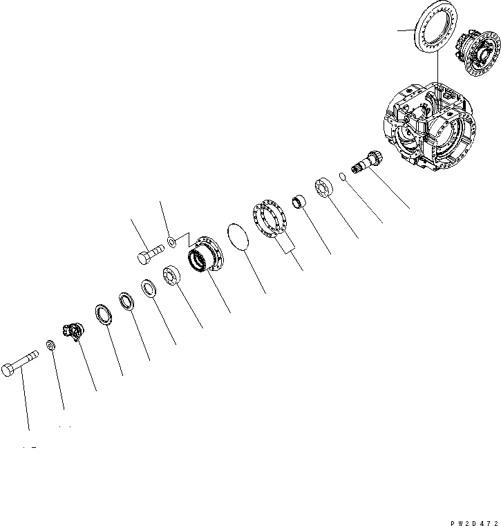 Wheel Loaders Komatsu / WA430-6 S/N 65001-65500 (ecot3, For North America)(wa430-0c) / REAR AXLE (DIFFERENTIAL ? 1/2)(#65001-)(150510 : F4500-54A0)