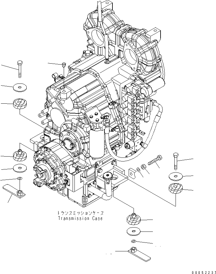 Wheel Loaders Komatsu / WA430-6 S/N 65001-65500 (ecot3, For North America)(wa430-0c) / TORQUE CONVERTER AND TRANSMISSION MOUNTING(#65001-)(150580 : F4810-01A0)