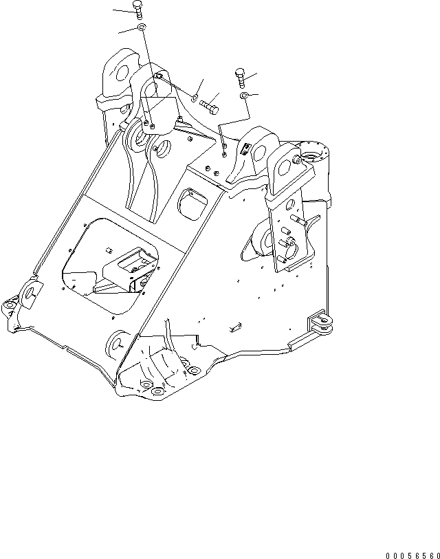 Wheel Loaders Komatsu / WA430-6 S/N 65001-65500 (ecot3, For North America)(wa430-0c) / BAR LOCK AND COVER (FRONT FRAME CAP) (FOR EXCEPT JAPAN)(#65001-)(210190 : J4190-04A1)