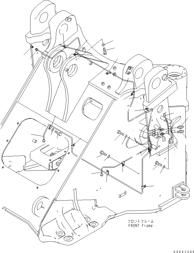 Wheel Loaders Komatsu / WA430-6 S/N 65001-65500 (ecot3, For North America)(wa430-0c) / REMOTE GREASE (FRONT TUBE)(#65001-)(210260 : J4710-02A0)