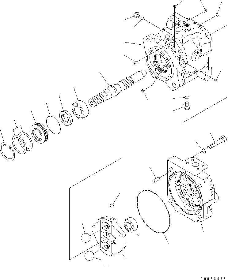 Wheel Loaders Komatsu / WA430-6 S/N 65001-65500 (ecot3, For North America)(wa430-0c) / LOADER PUMP (1/4)(#65254-65289)(420120 : Y1600-21A0A)
