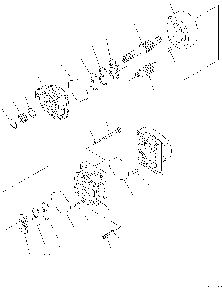 Wheel Loaders Komatsu / WA430-6 S/N 65001-65500 (ecot3, For North America)(wa430-0c) / HYDRAULIC PUMP (INNER PARTS) (FOR TORQUE CONVERTER)(#65001-)(420190 : Y1610-11A1)