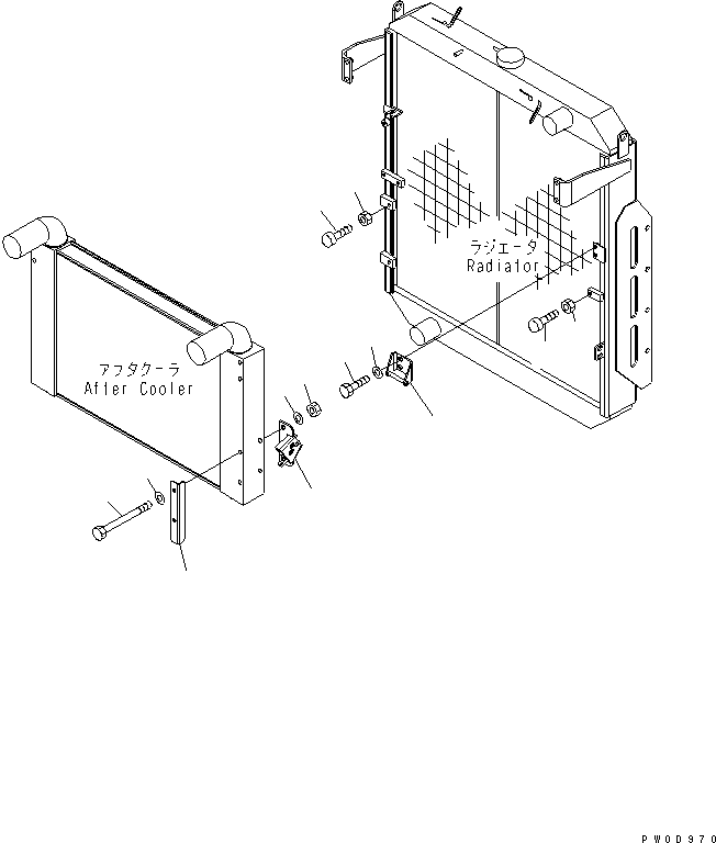 Wheel Loaders Komatsu / WA430-5-SN S/N 60001-UP(wa430-0r) / RADIATOR (RADIATOR MOUNTING)(060040 : C0110-04A0)