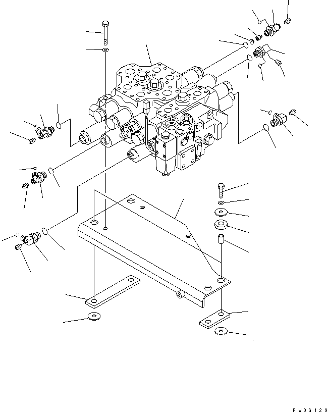 Wheel Loaders Komatsu / WA430-5-SN S/N 60001-UP(wa430-0r) / MAIN VALVE (WITH 3-SPOOL VALVE)(180040 : H0120-01A1)