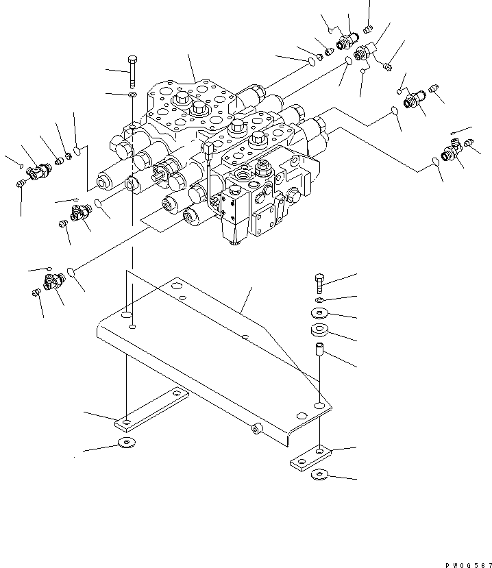 Wheel Loaders Komatsu / WA430-5-SN S/N 60001-UP(wa430-0r) / MAIN VALVE (WITH 4-SPOOL VALVE)(180050 : H0120-01A2)