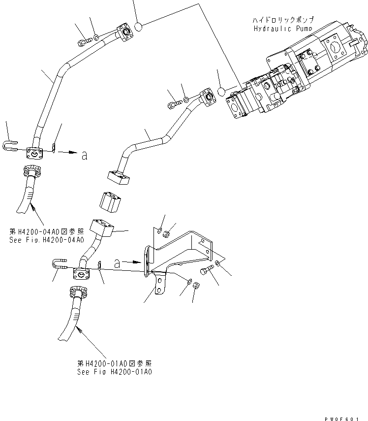 Wheel Loaders Komatsu / WA430-5-SN S/N 60001-UP(wa430-0r) / HYDRAULIC PUMP (SUCTION)(180120 : H0210-02A0)