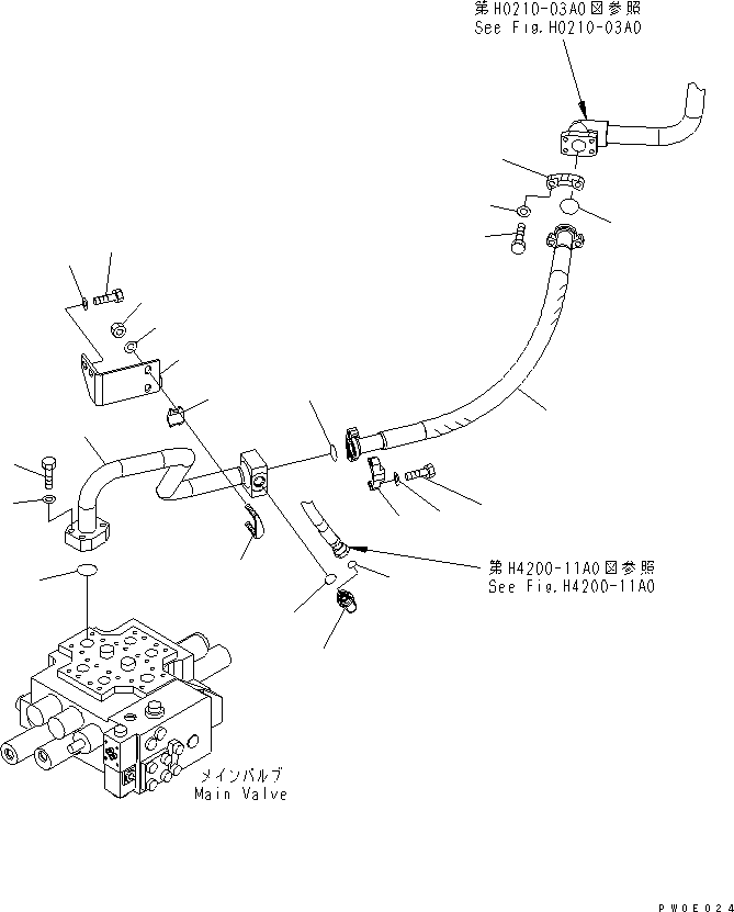 Wheel Loaders Komatsu / WA430-5-SN S/N 60001-UP(wa430-0r) / HYDRAULIC PIPING (DELIVERY LINE HOSE)(180220 : H4200-05A0)