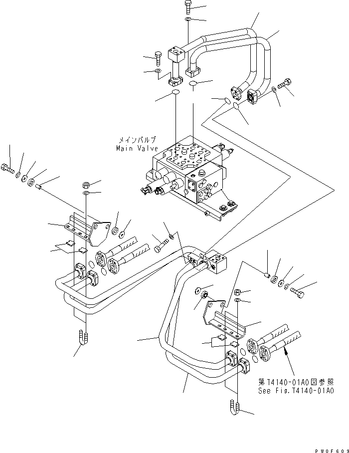 Wheel Loaders Komatsu / WA430-5-SN S/N 60001-UP(wa430-0r) / HYDRAULIC PIPING (LIFT CYLINDER LINE)(180270 : H4200-08A0)