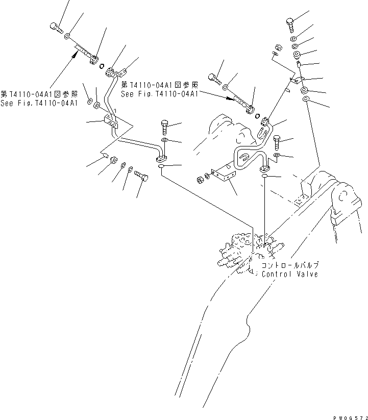 Wheel Loaders Komatsu / WA430-5-SN S/N 60001-UP(wa430-0r) / HYDRAULIC PIPING (FRONT ATTACHMENT LINE) (WITH 3-SPOOL VALVE)(180340 : H4200-13A1)