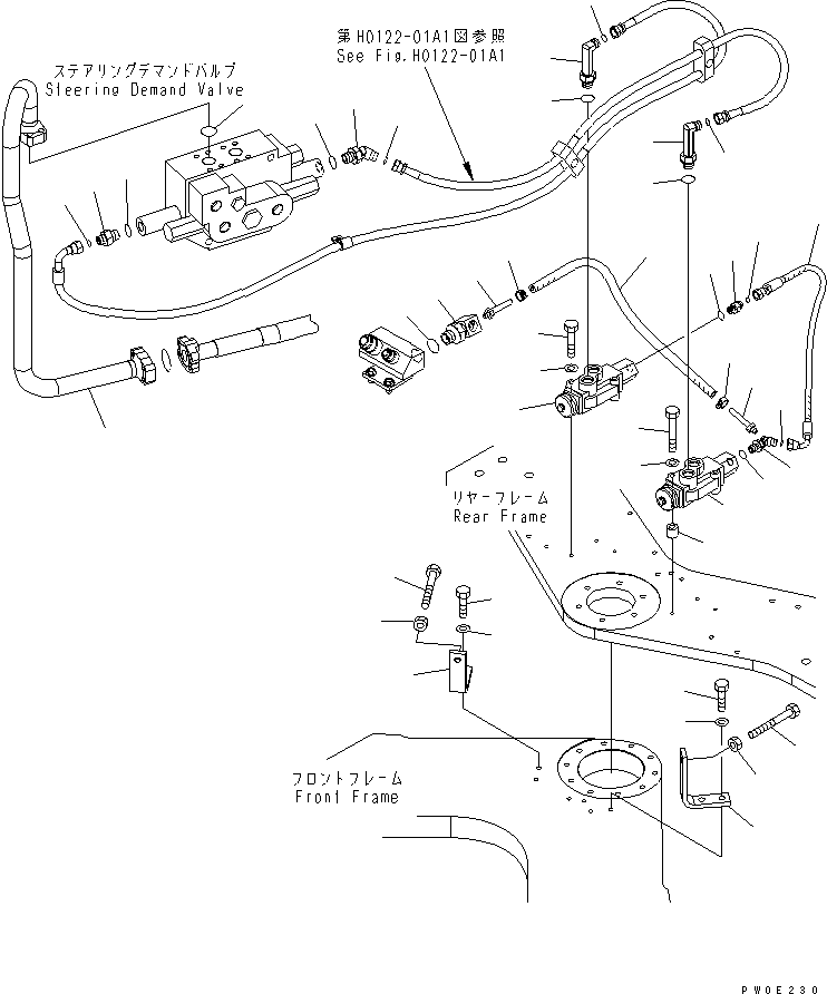 Wheel Loaders Komatsu / WA430-5-SN S/N 60001-UP(wa430-0r) / PUMP LINE (FOR ORBITROL VALVE)(180390 : H4410-02A1)