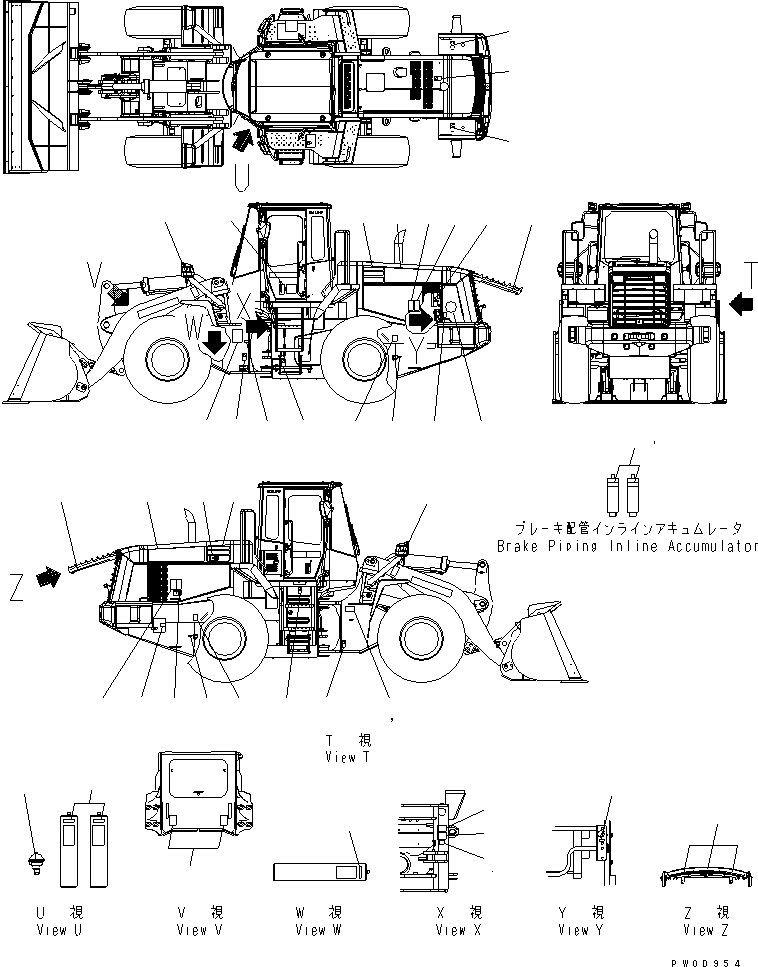Wheel Loaders Komatsu / WA430-5-SN S/N 60001-UP(wa430-0r) / MARKS AND PLATES (JAPANESE)(360010 : U0100-01A0)