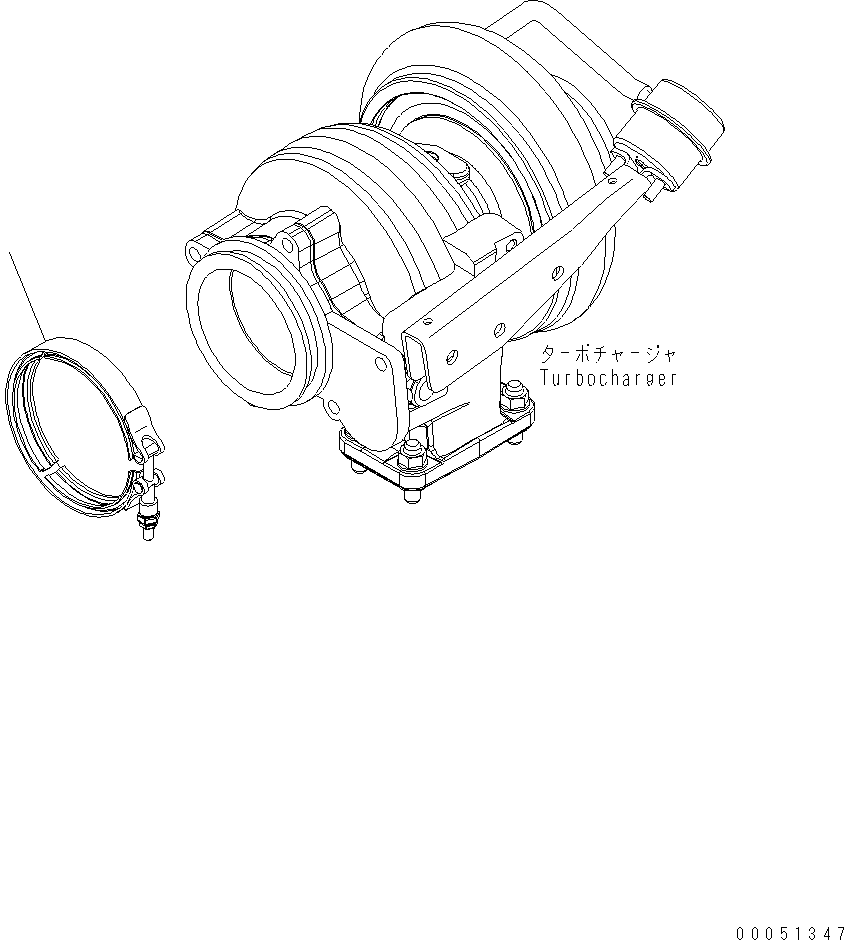 Wheel Loaders Komatsu / WA430-6 S/N H60051 - H60265(wa430_6) / EXHAUST CONNECTOR CLAMP(001009 : A151R-01A3)