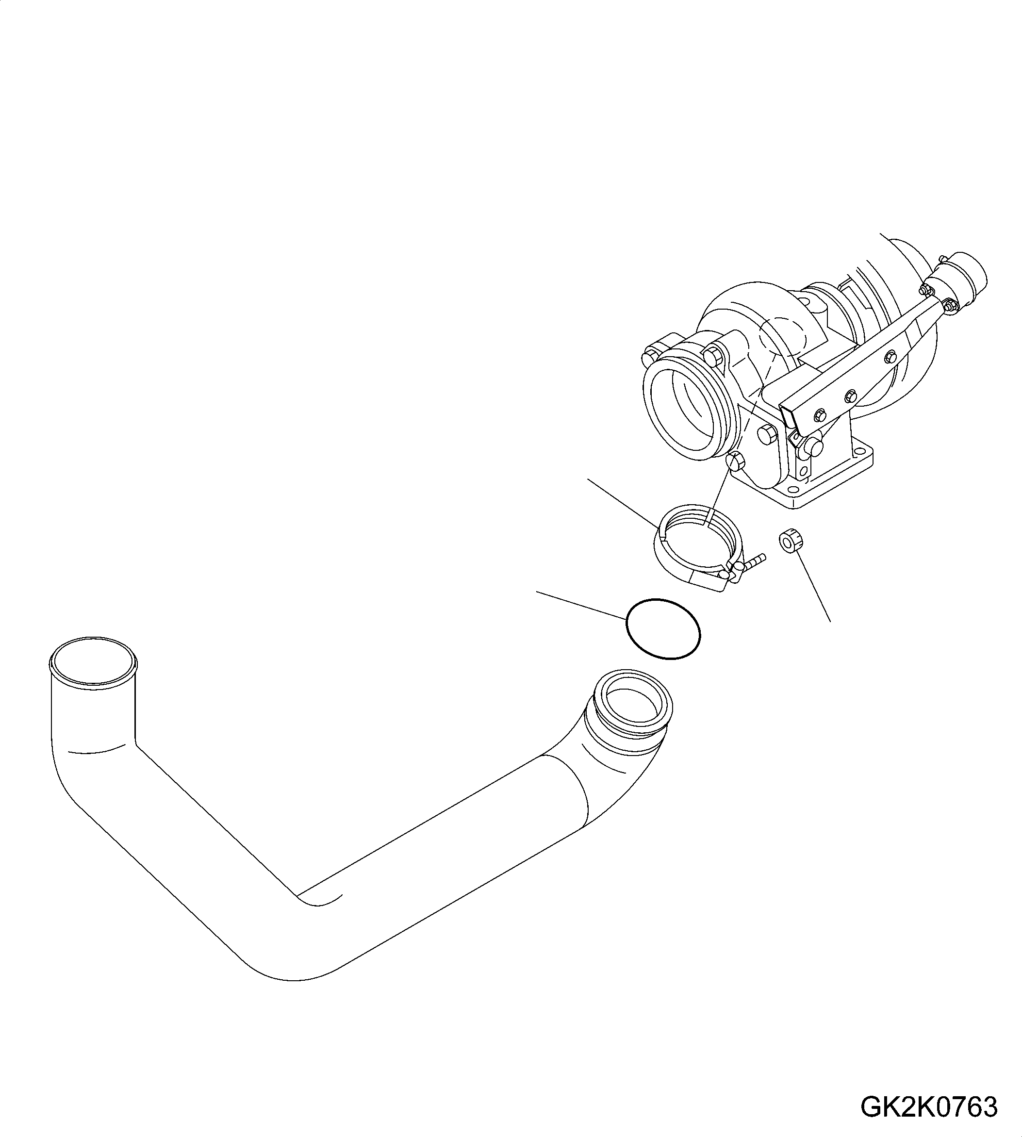 Wheel Loaders Komatsu / WA430-6 S/N H60051 - H60265(wa430_6) / AIR TRANSFER CONNECTION(001014 : A153W-01A4)