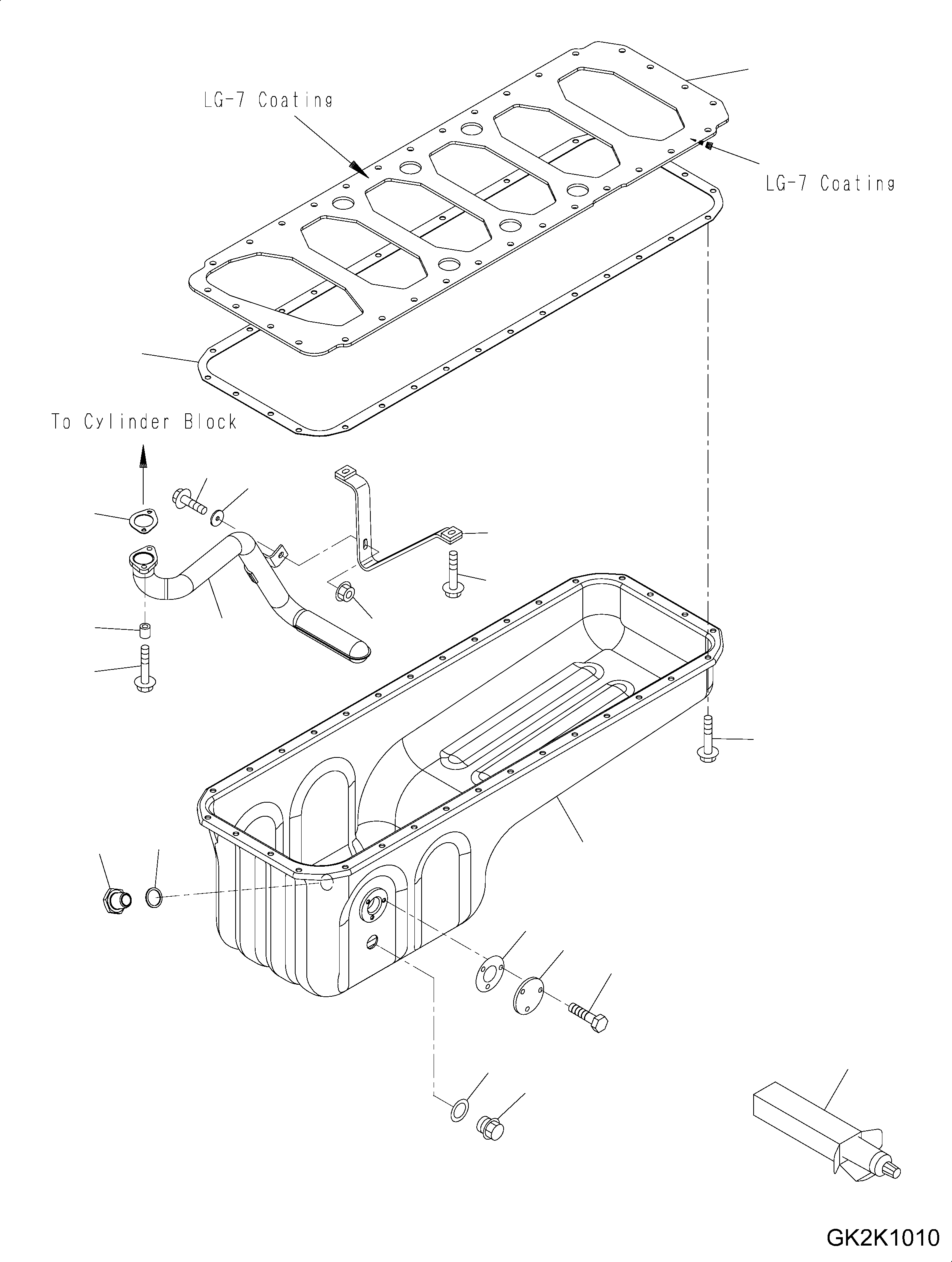Wheel Loaders Komatsu / WA430-6 S/N H60051 - H60265(wa430_6) / OIL PAN AND SUCTION TUBE(001023 : A2119-01C2)