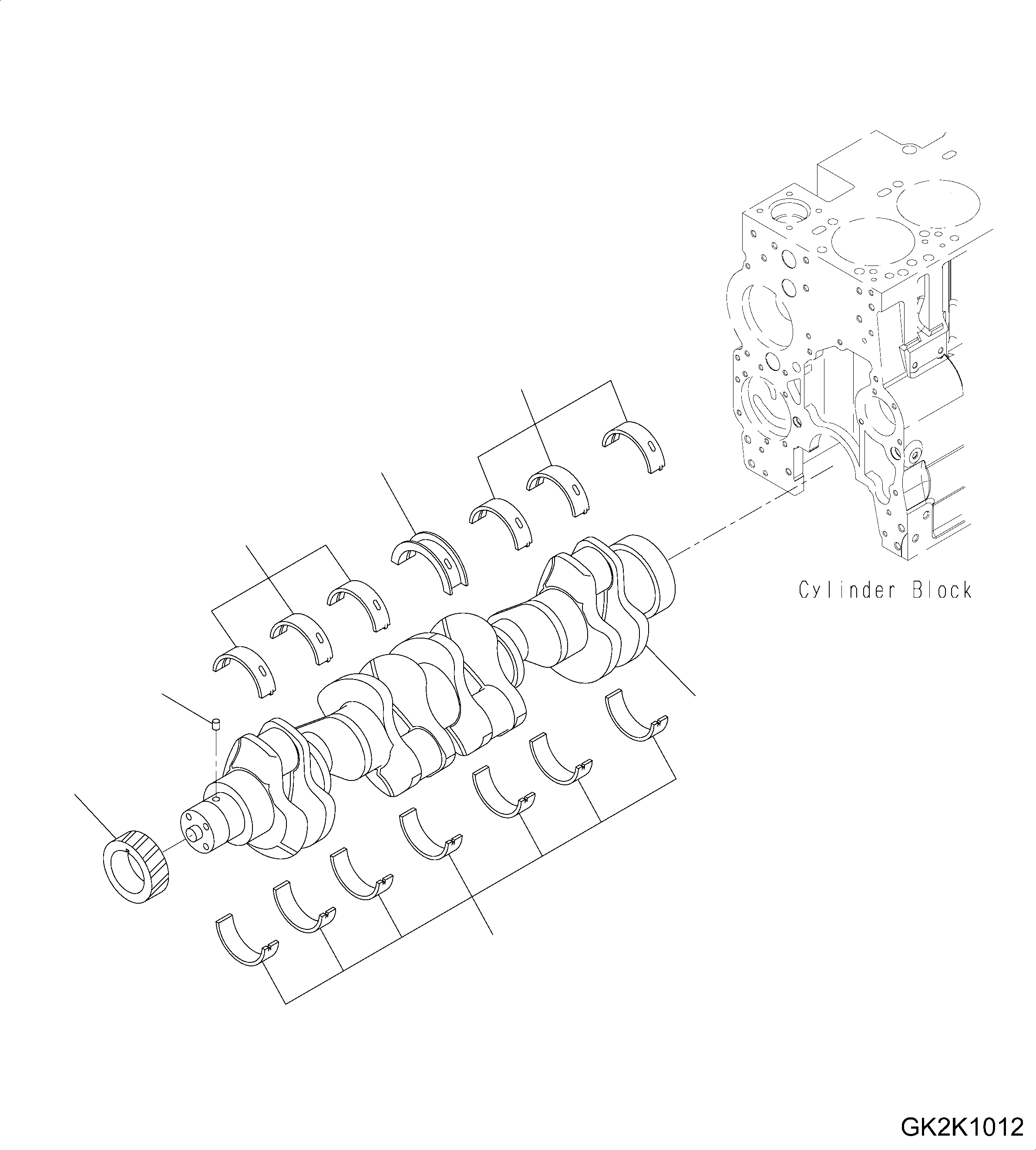 Wheel Loaders Komatsu / WA430-6 S/N H60051 - H60265(wa430_6) / CRANKSHAFT ASSEMBLY(001028 : A2319-01A3)