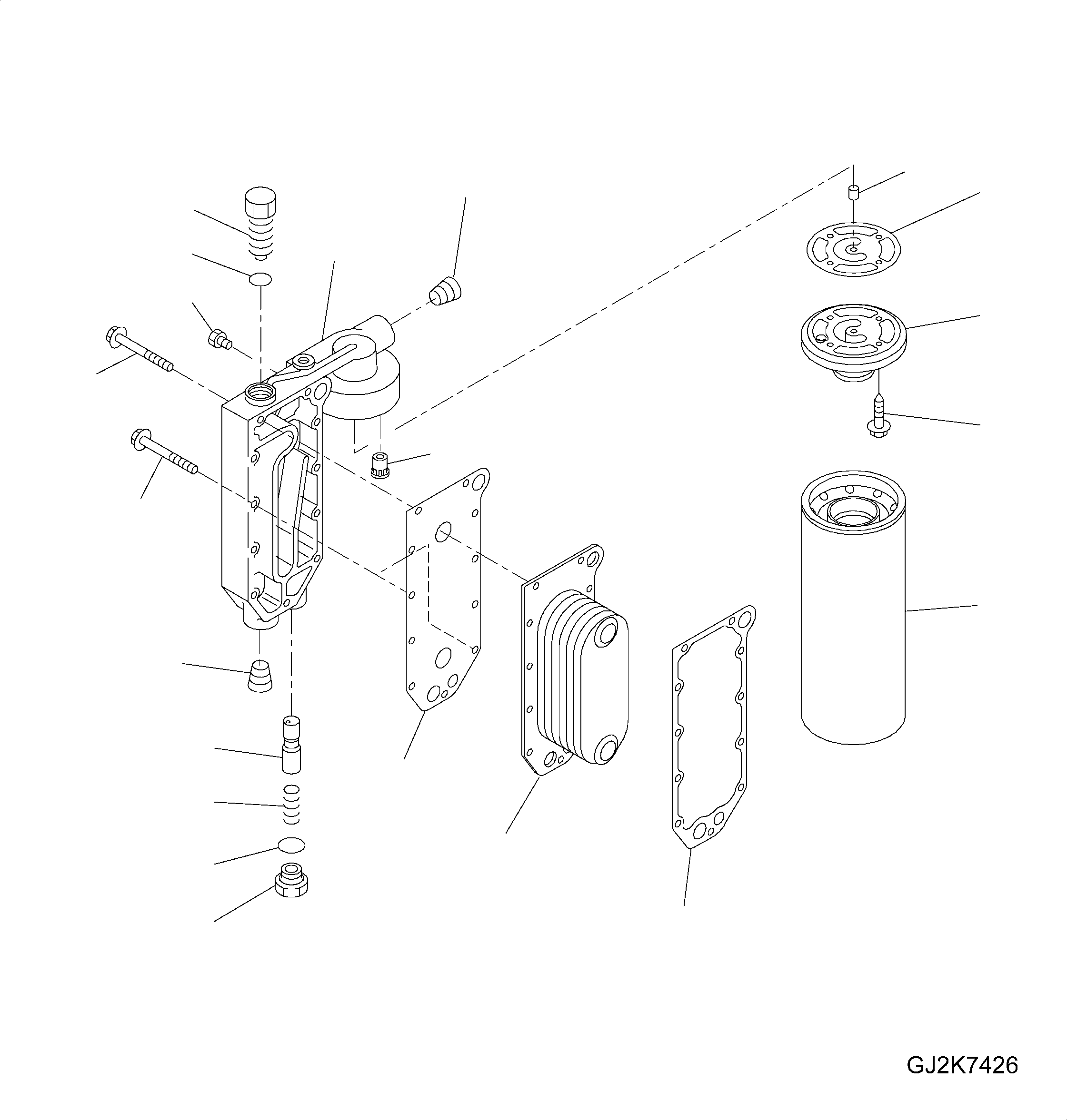 Wheel Loaders Komatsu / WA430-6 S/N H60051 - H60265(wa430_6) / OIL COOLER(001036 : A331P-01C1)