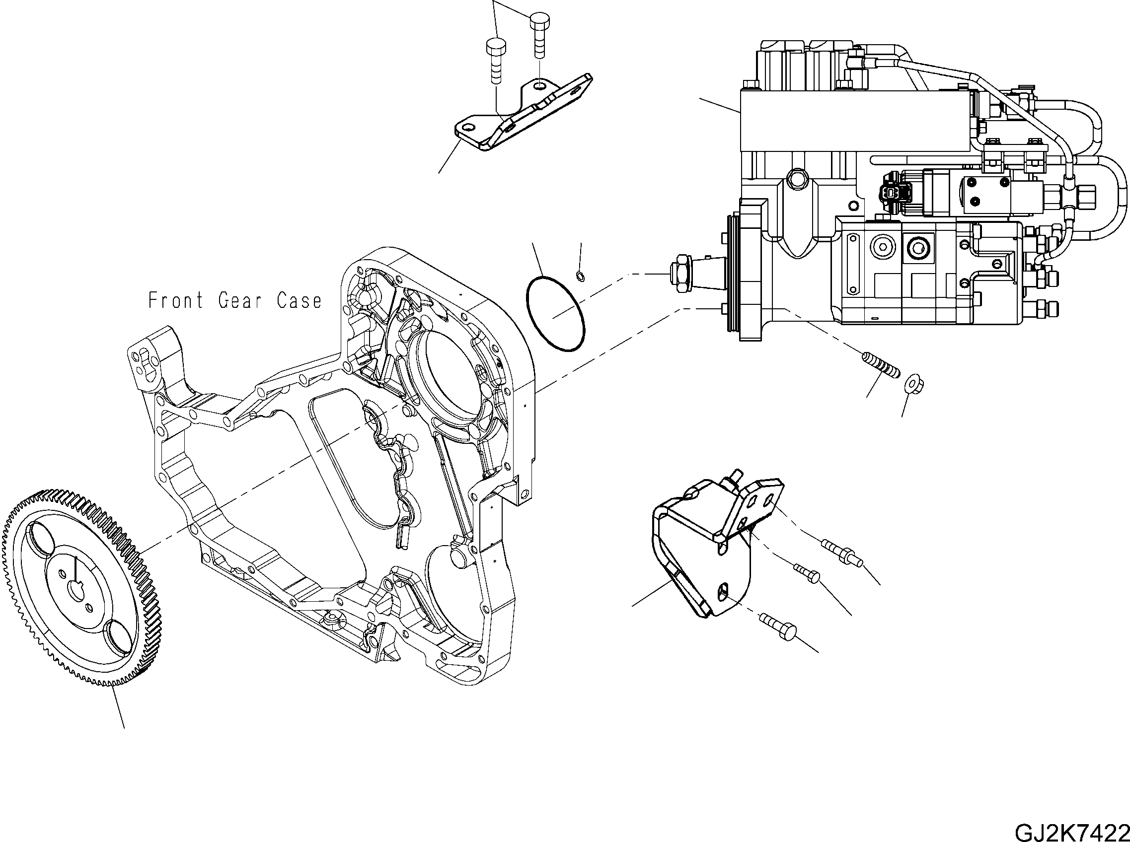 Wheel Loaders Komatsu / WA430-6 S/N H60051 - H60265(wa430_6) / FUEL PUMP AND MOUNTING(001037 : A4019-01A1)