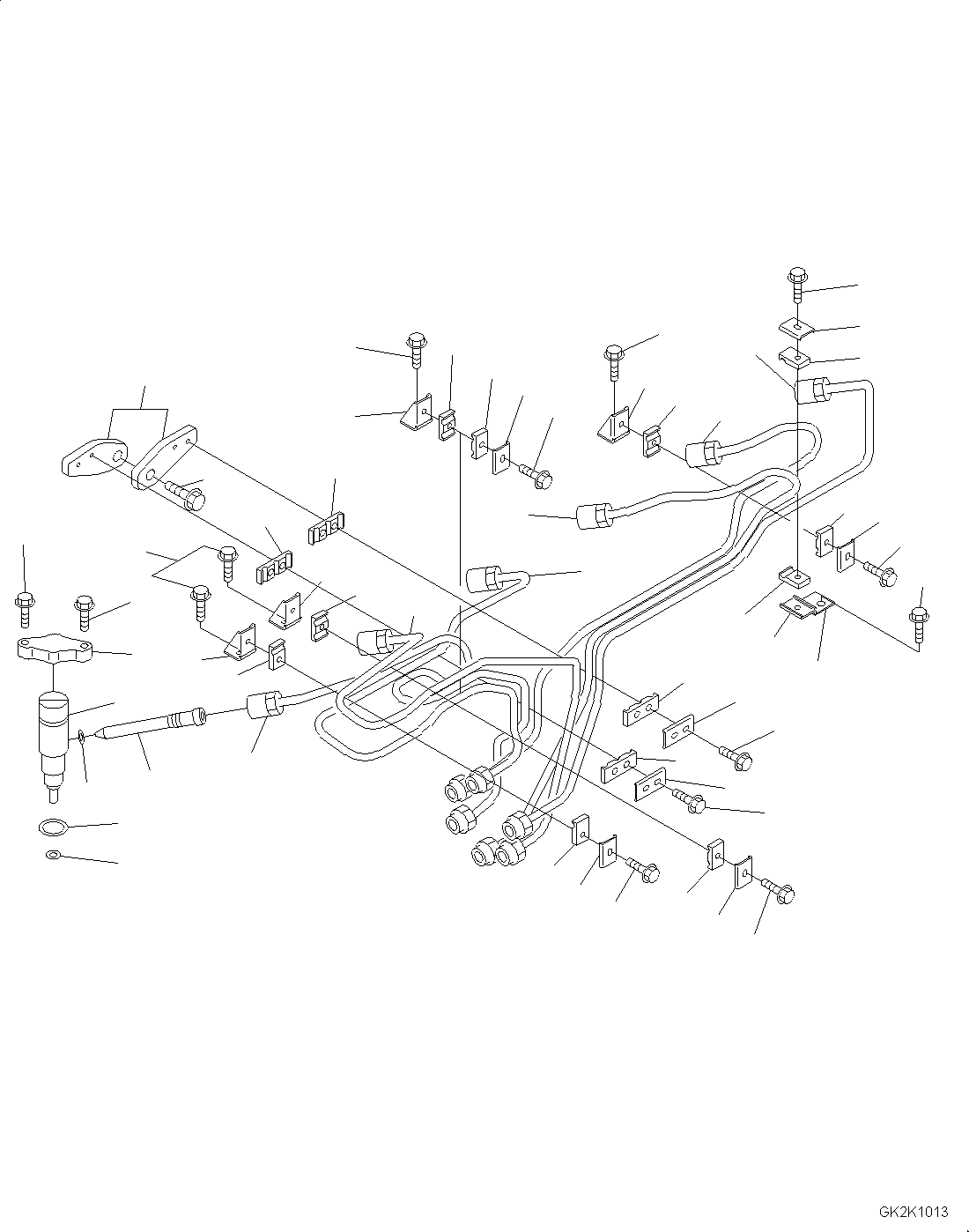 Wheel Loaders Komatsu / WA430-6 S/N H60051 - H60265(wa430_6) / FUEL INJECTION PIPING(001041 : A411T-01A1)