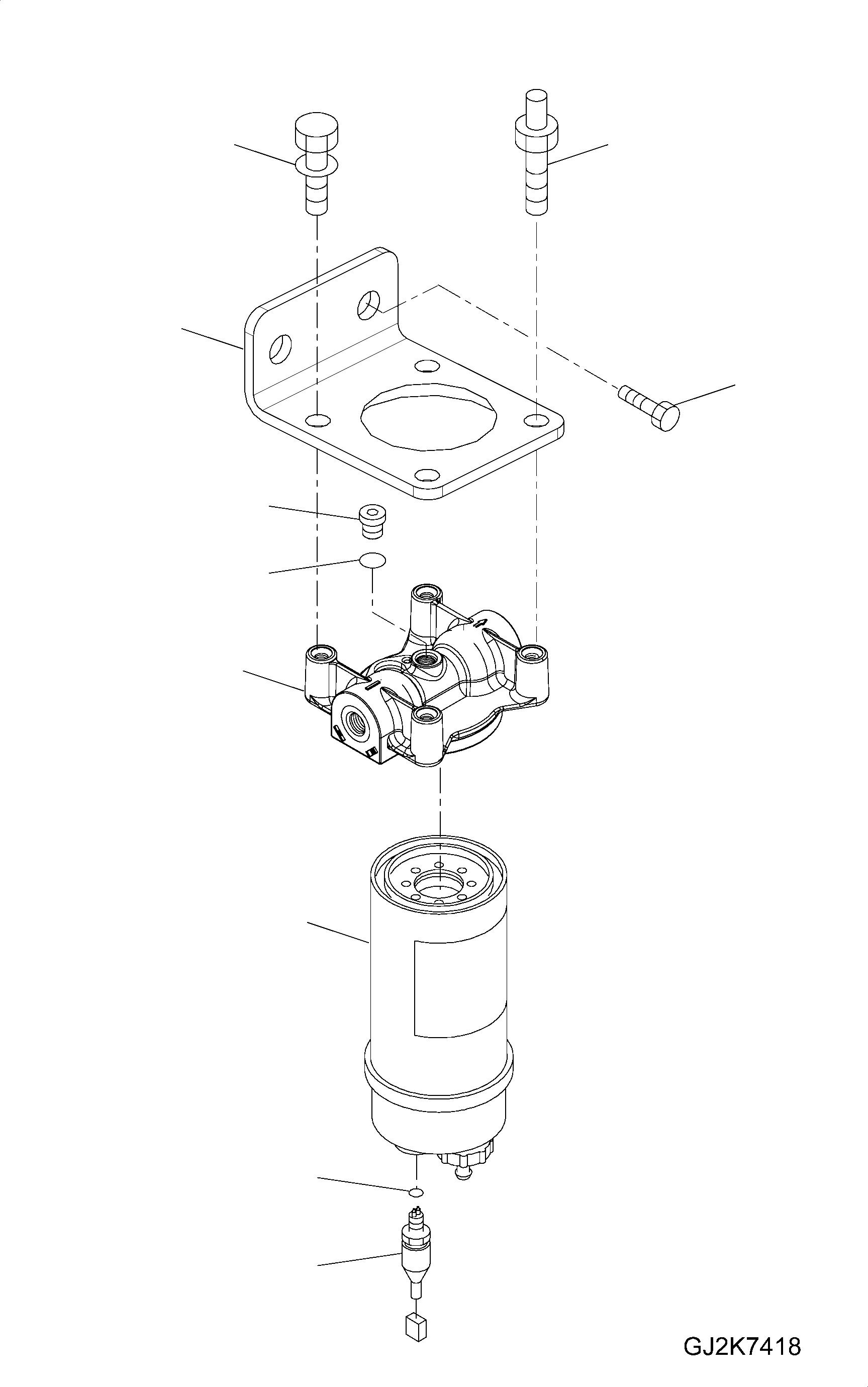 Wheel Loaders Komatsu / WA430-6 S/N H60051 - H60265(wa430_6) / FUEL PRE-FILTER(001042 : A4170-02A0)