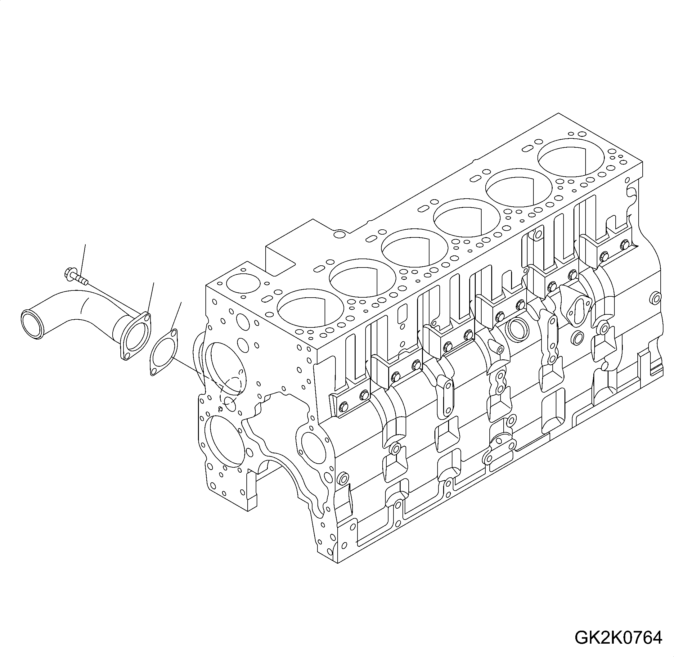 Wheel Loaders Komatsu / WA430-6 S/N H60051 - H60265(wa430_6) / WATER INLET CONNECTION(001046 : A501R-01A7)