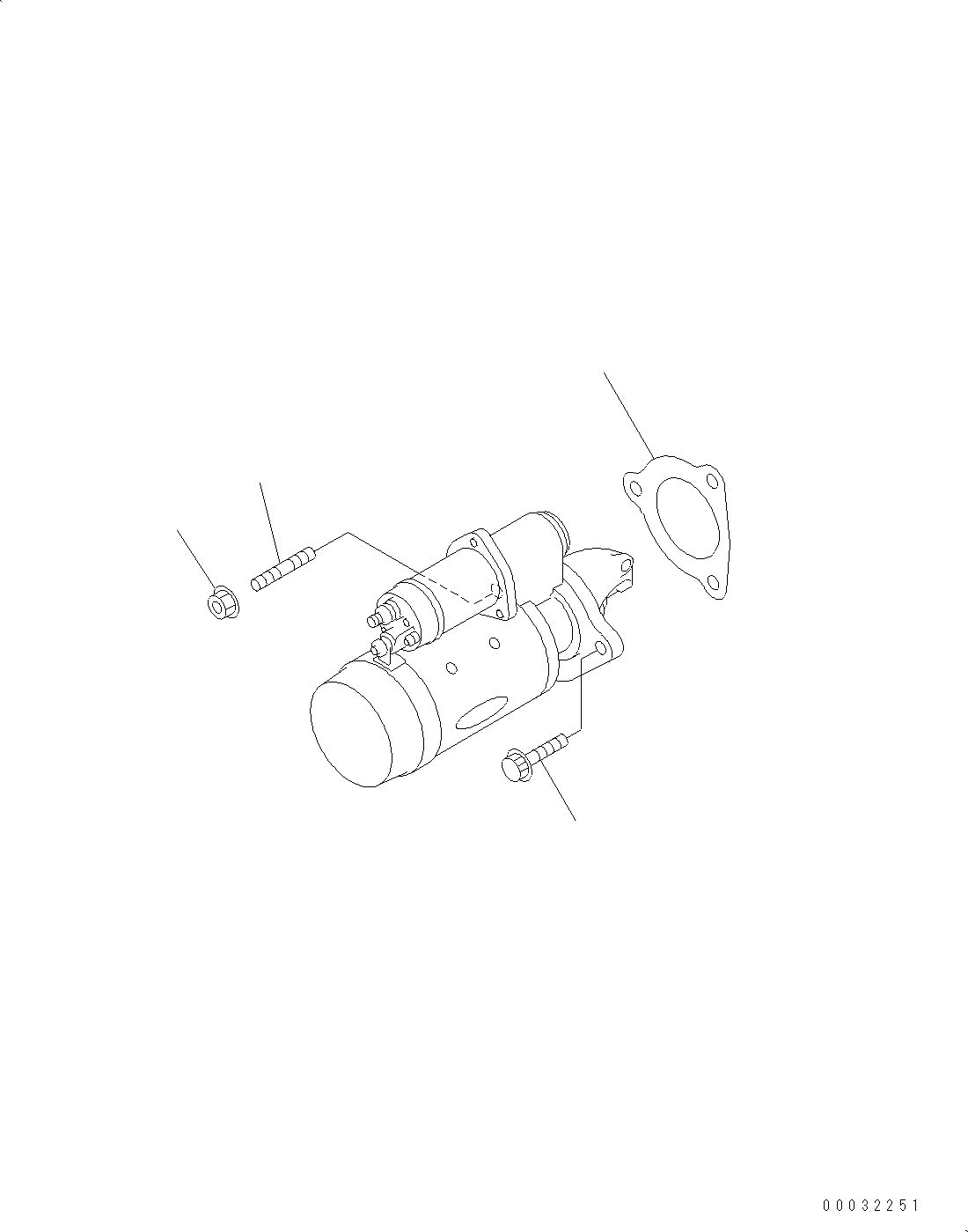 Wheel Loaders Komatsu / WA430-6 S/N H60051 - H60265(wa430_6) / STARTING MOTOR MOUNTING(001053 : A621S-01B3)