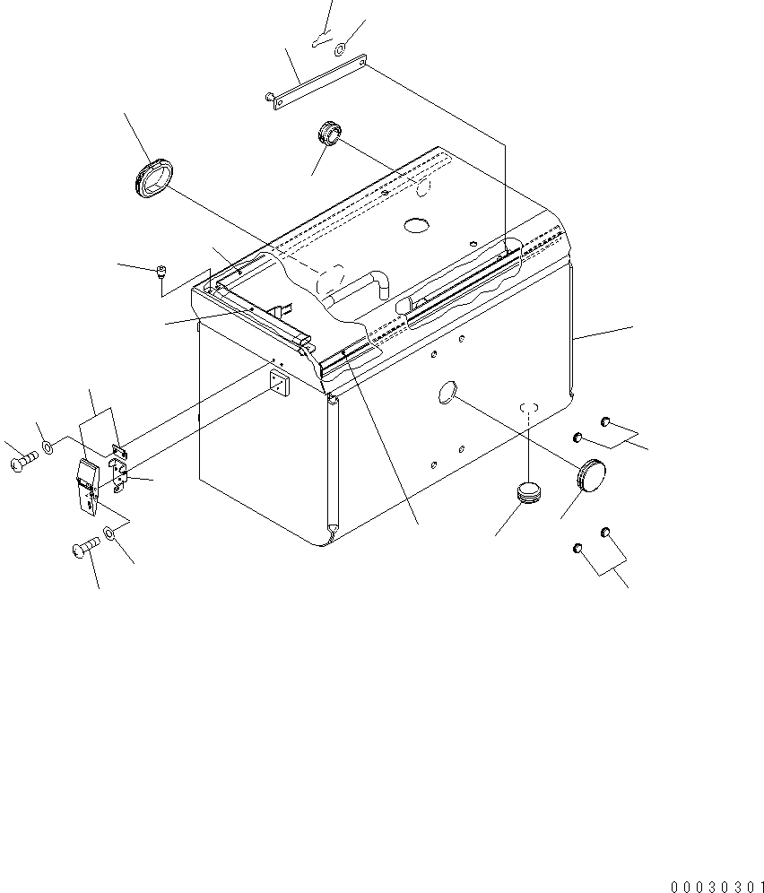 Wheel Loaders Komatsu / WA430-6 S/N H60051 - H60265(wa430_6) / BATTERY BOX (LHS)(005003 : E0120-01A0)