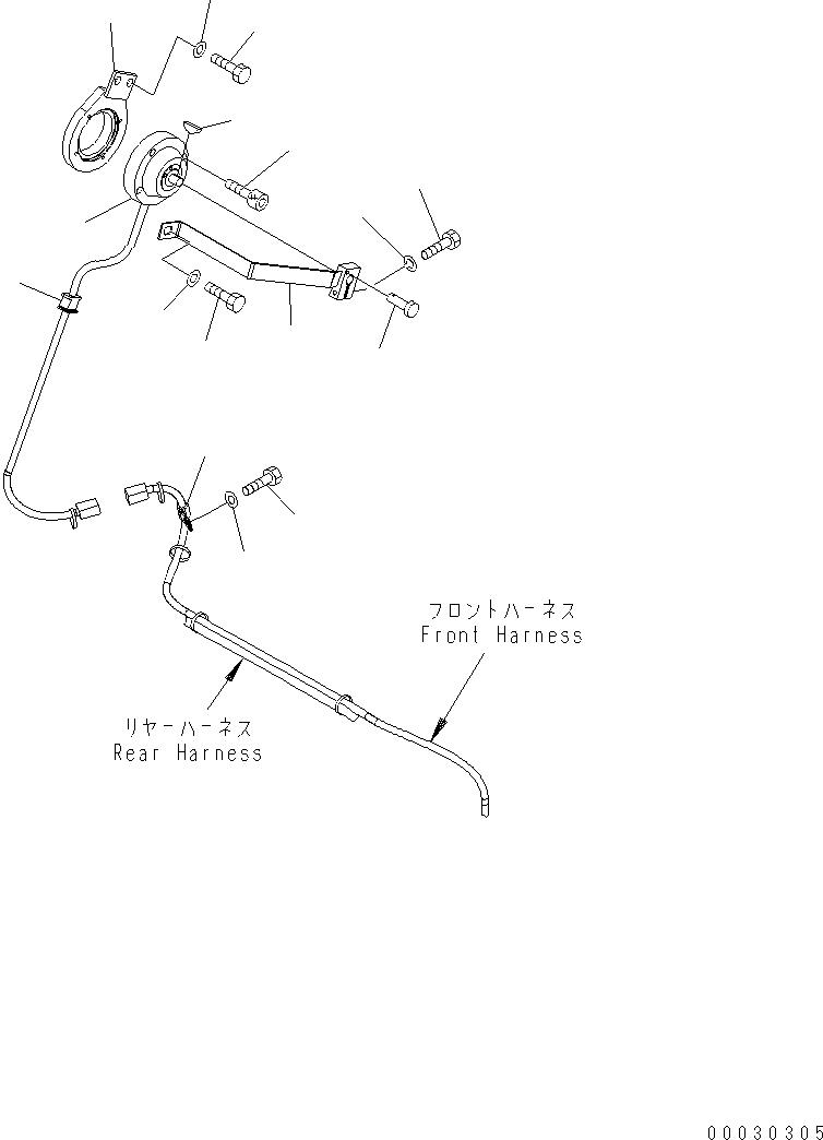 Wheel Loaders Komatsu / WA430-6 S/N H60051 - H60265(wa430_6) / MAIN HARNESS (POTENTIONER) (E.P.C.)(005011 : E0200-03A1)