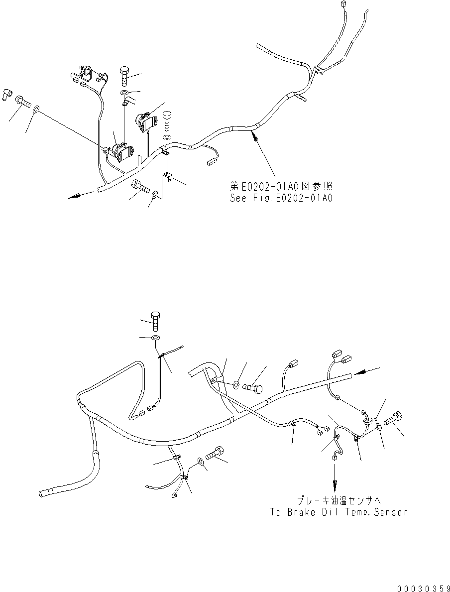 Wheel Loaders Komatsu / WA430-6 S/N H60051 - H60265(wa430_6) / REAR HARNESS (REAR FRAME LINE) (2/2)(005013 : E0202-02A0)