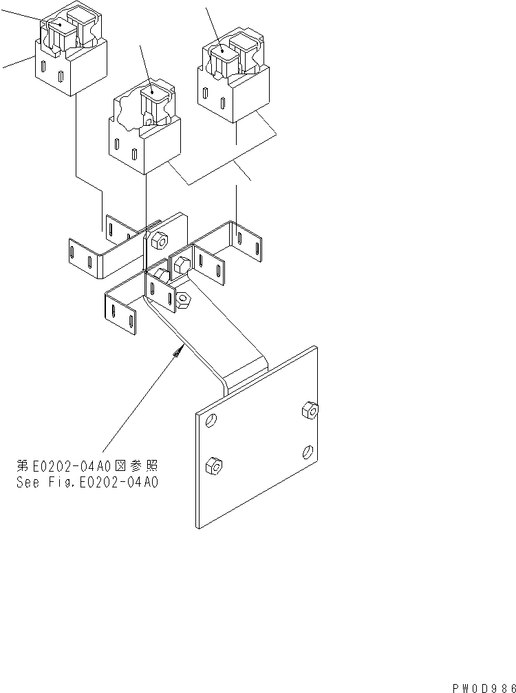 Wheel Loaders Komatsu / WA430-6 S/N H60051 - H60265(wa430_6) / REAR HARNESS (SLOW BLOW FUSE)(005014 : E0202-03A0)