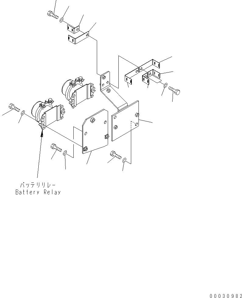 Wheel Loaders Komatsu / WA430-6 S/N H60051 - H60265(wa430_6) / REAR HARNESS (FUSE MOUNT BRACKET)(005015 : E0202-04A0)