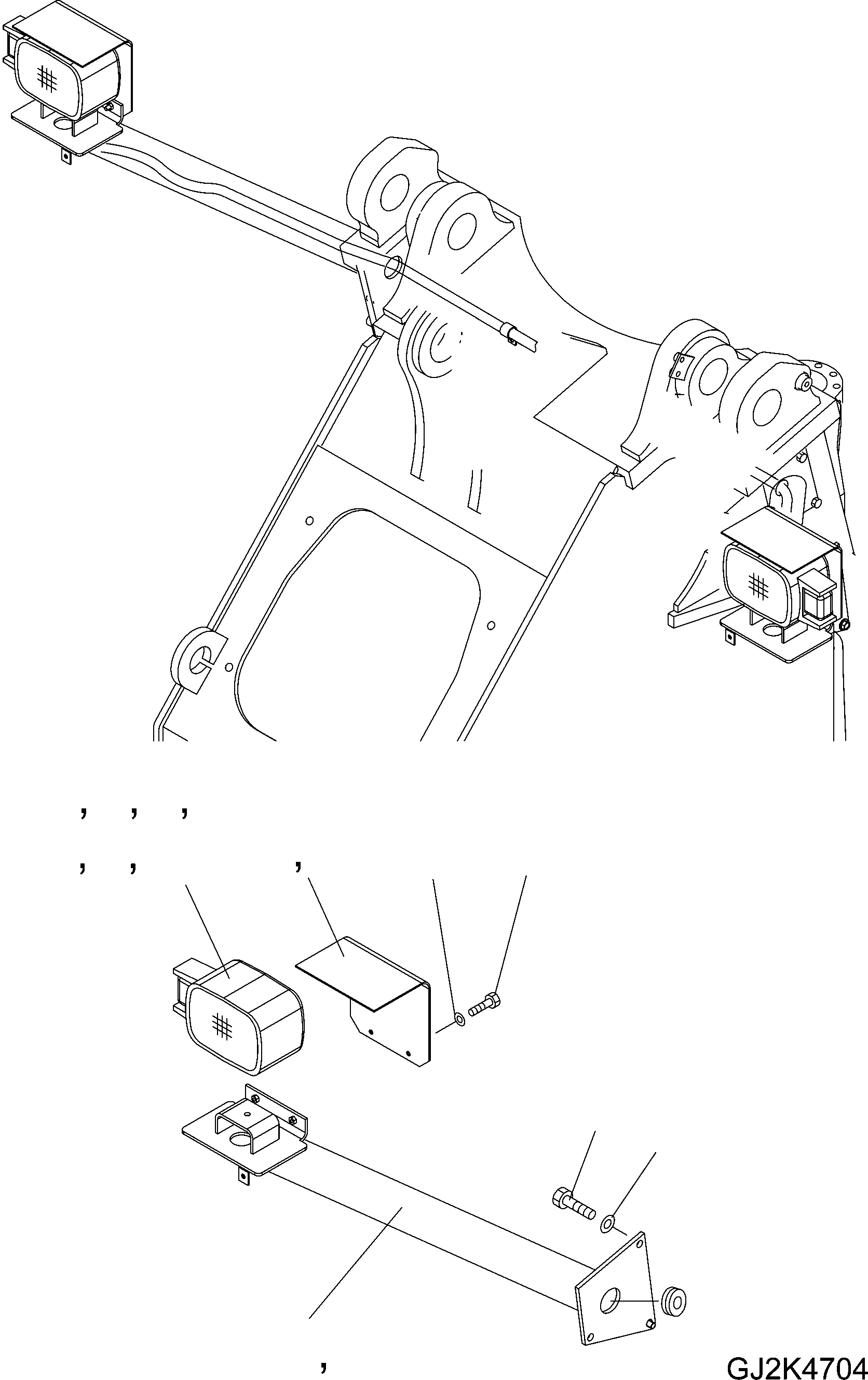 Wheel Loaders Komatsu / WA430-6 S/N H60051 - H60265(wa430_6) / FRONT LIGHT(005018 : E0300-01A0)