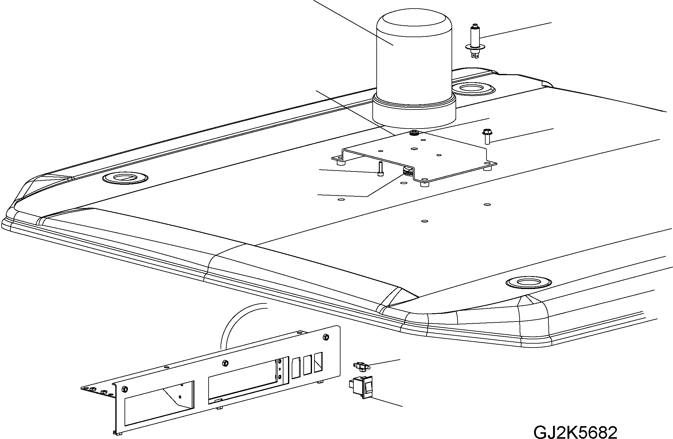 Wheel Loaders Komatsu / WA430-6 S/N H60051 - H60265(wa430_6) / ROTATING WARNING LAMP(005019 : E0340-01A0)