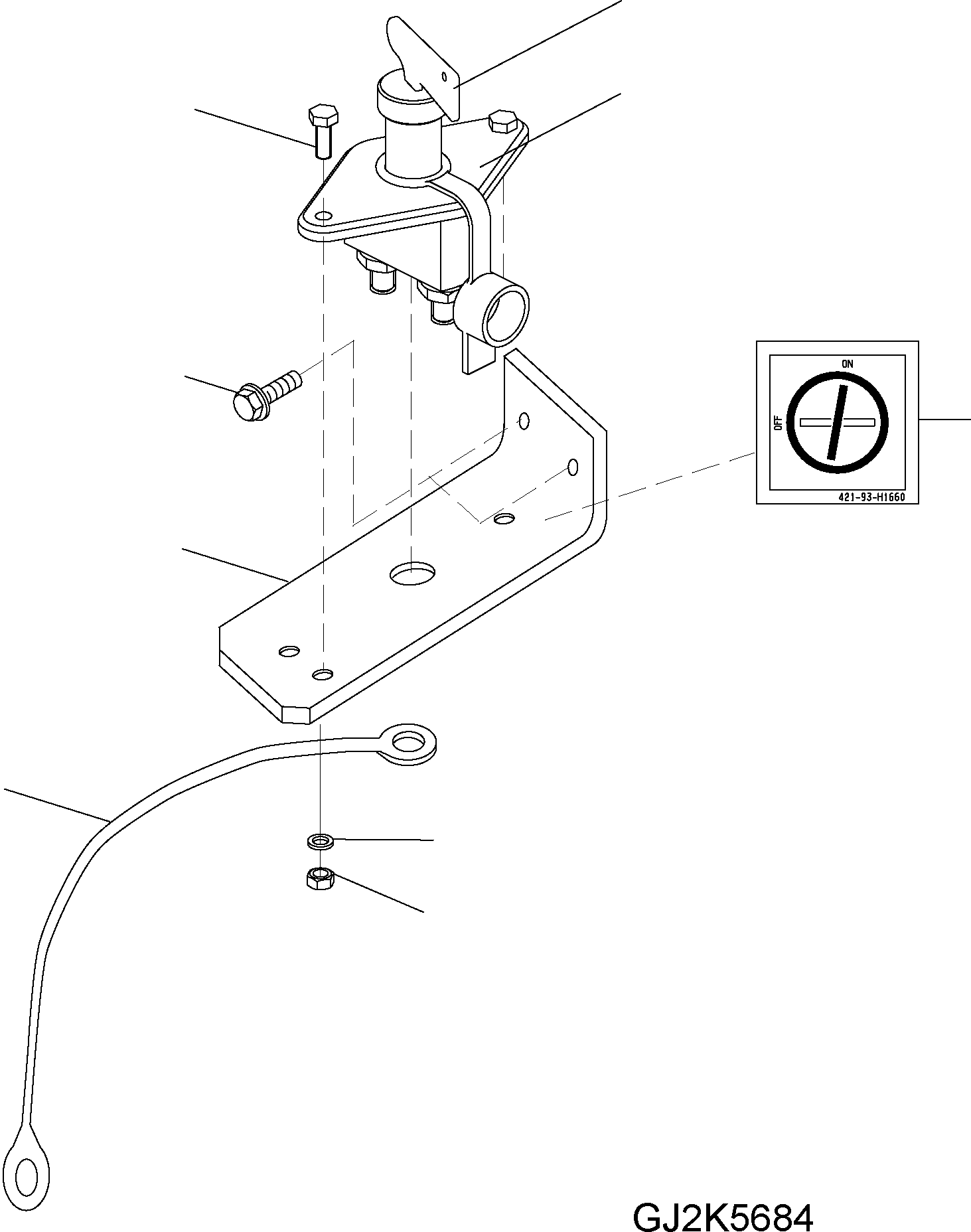 Wheel Loaders Komatsu / WA430-6 S/N H60051 - H60265(wa430_6) / BATTERY MAIN SWITCH(005021 : E0340-03A0)