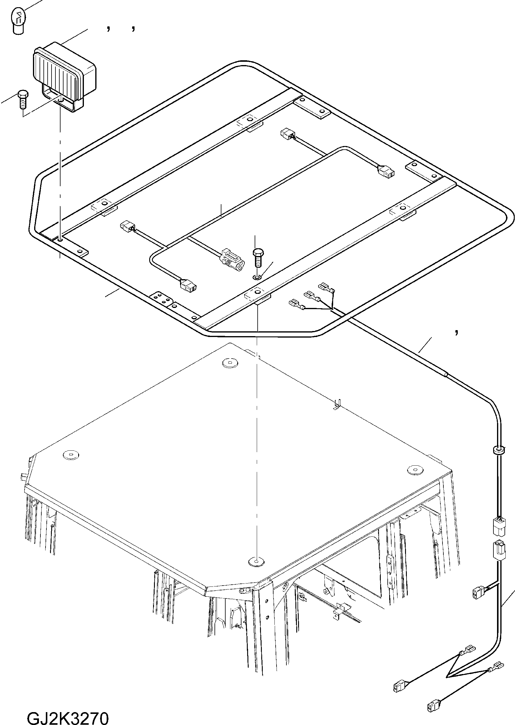 Wheel Loaders Komatsu / WA430-6 S/N H60051 - H60265(wa430_6) / WORK LAMP(005022 : E0340-04A0)