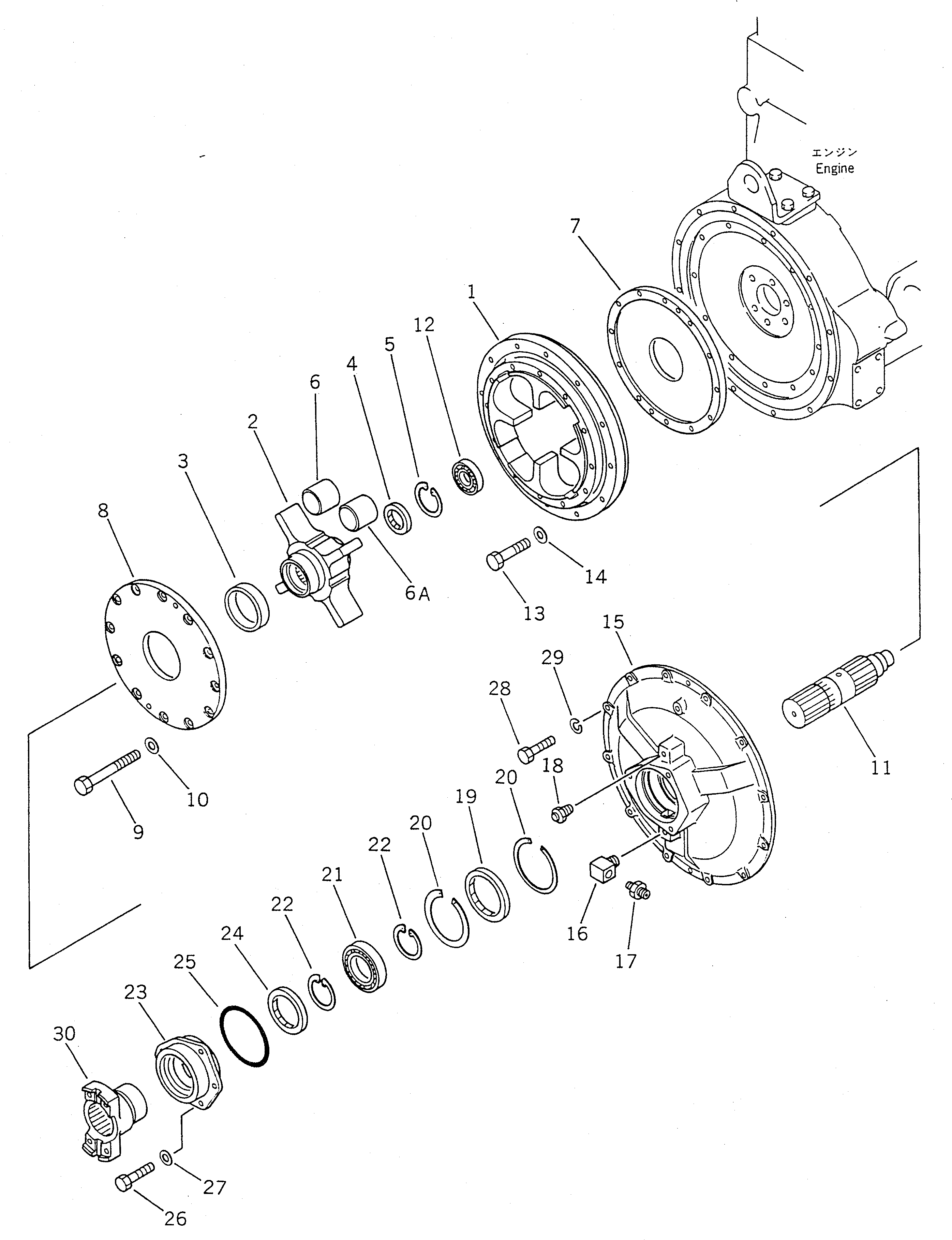 Wheel Loaders Komatsu / WA450-1 S/N 10001-UP (Overseas Version)(wa450-1c) / DAMPER(#10001-19999)(060020 : 2021)
