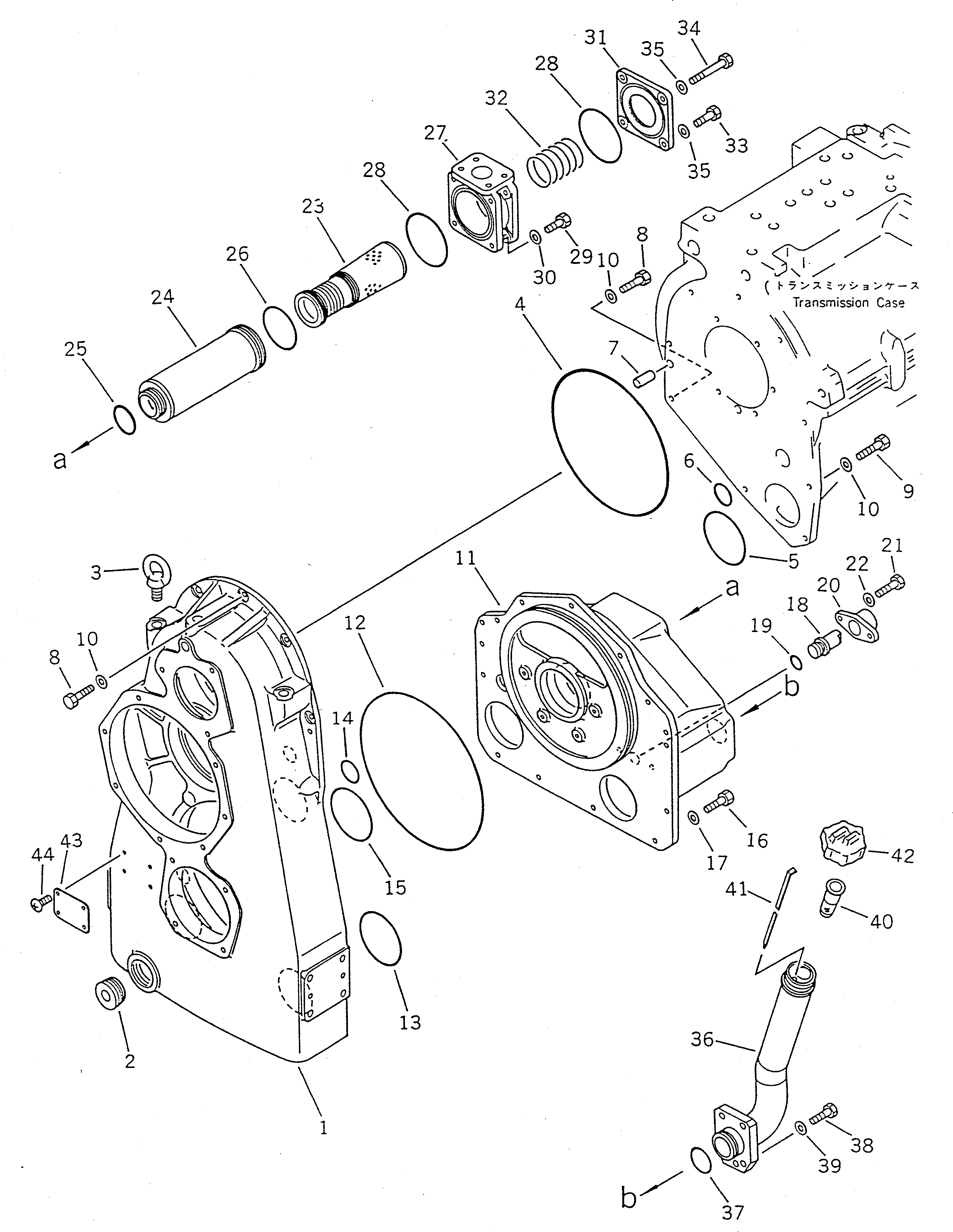 Wheel Loaders Komatsu / WA450-1 S/N 10001-UP (Overseas Version)(wa450-1c) / TRANSFER CASE(#10001-19999)(060100 : 2505)