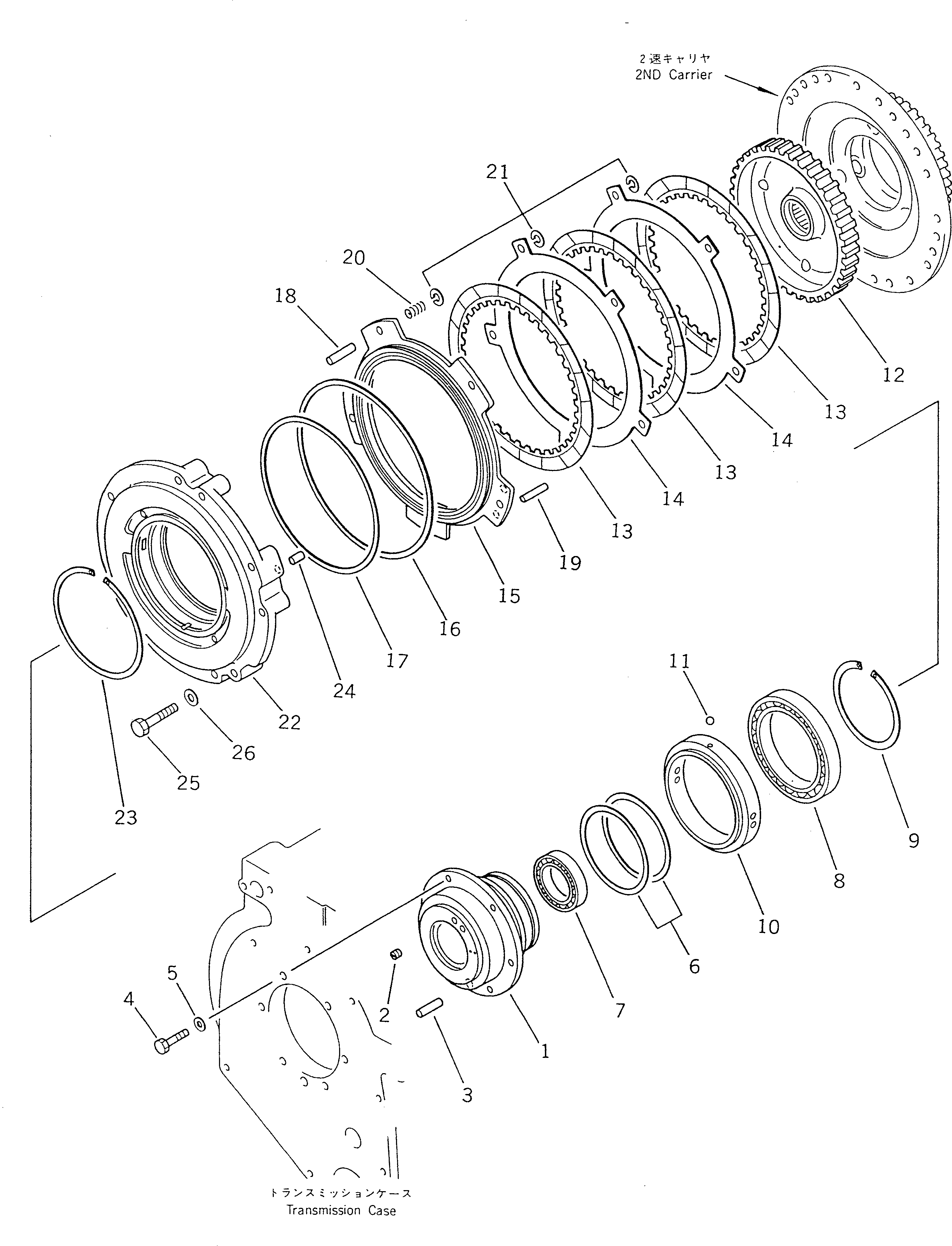 Wheel Loaders Komatsu / WA450-1 S/N 10001-UP (Overseas Version)(wa450-1c) / TRANSMISSION (1ST CLUTCH)(#10001-19999)(060230 : 2516)